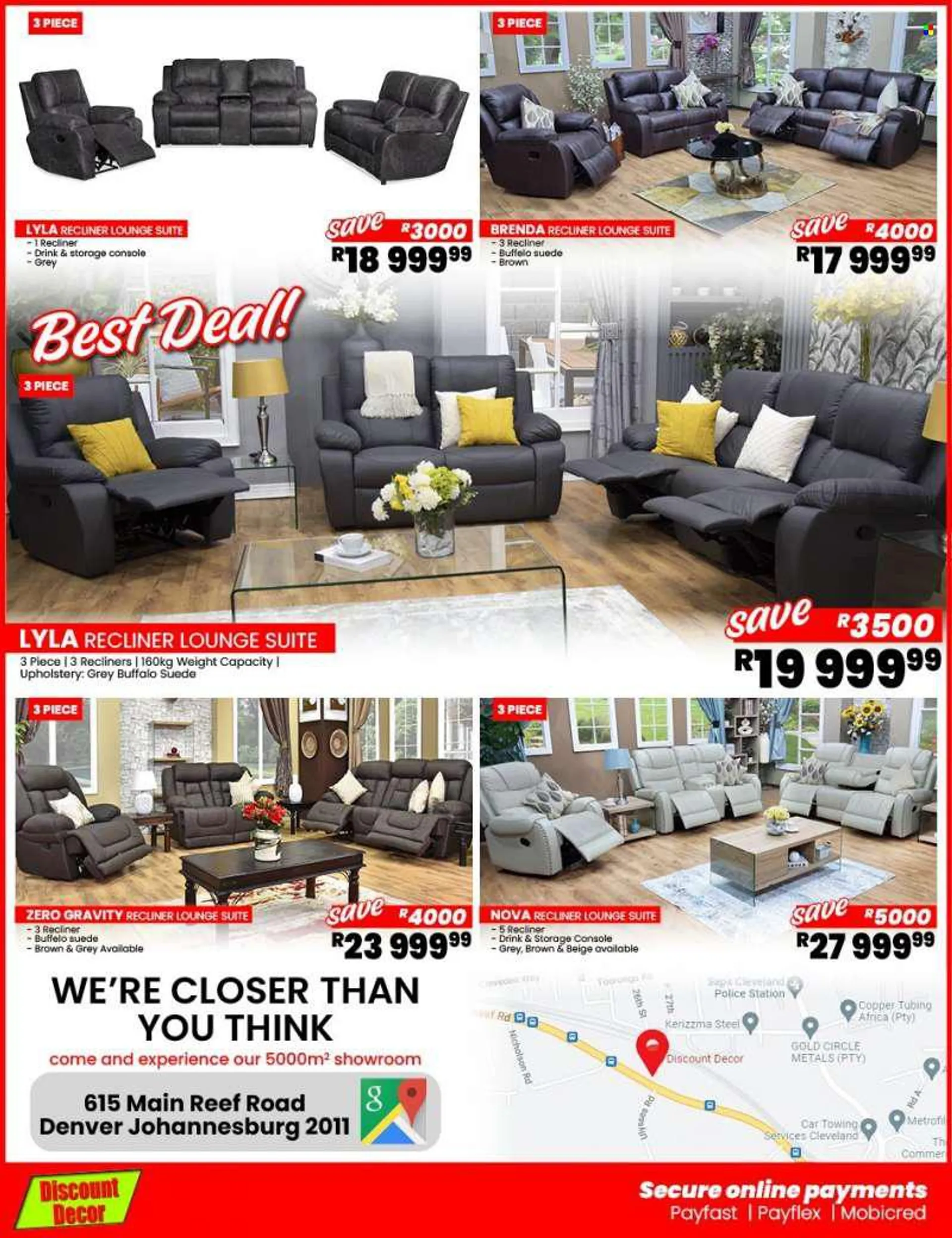 Discount Decor catalogue  - 07/06/2022 - 31/08/2022 - Sales products - recliner chair, lounge suite, lounge. Page 3.