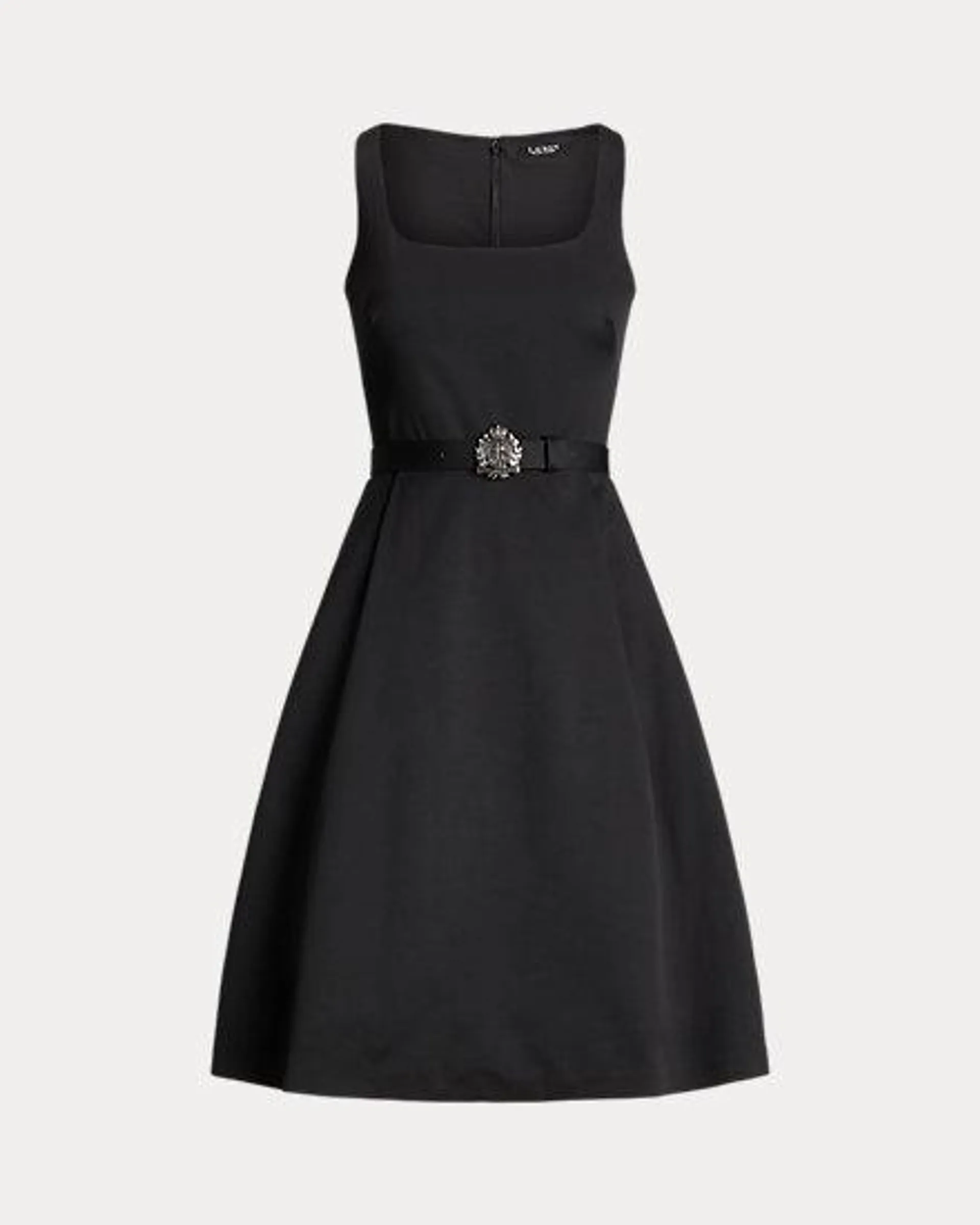 Belted Faille Cocktail Dress