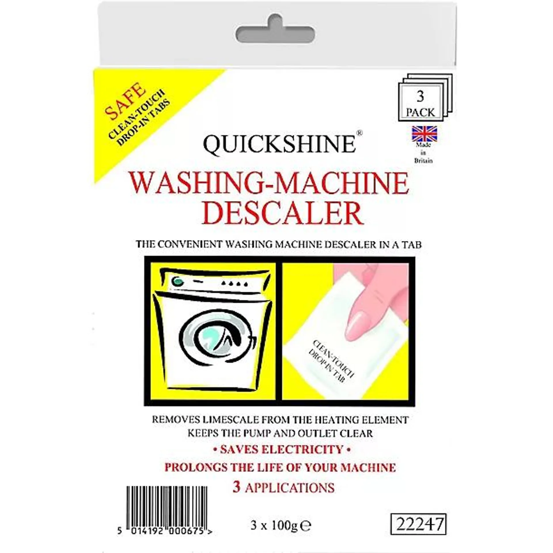 Quickshine Washing Machine Descaler Tablets