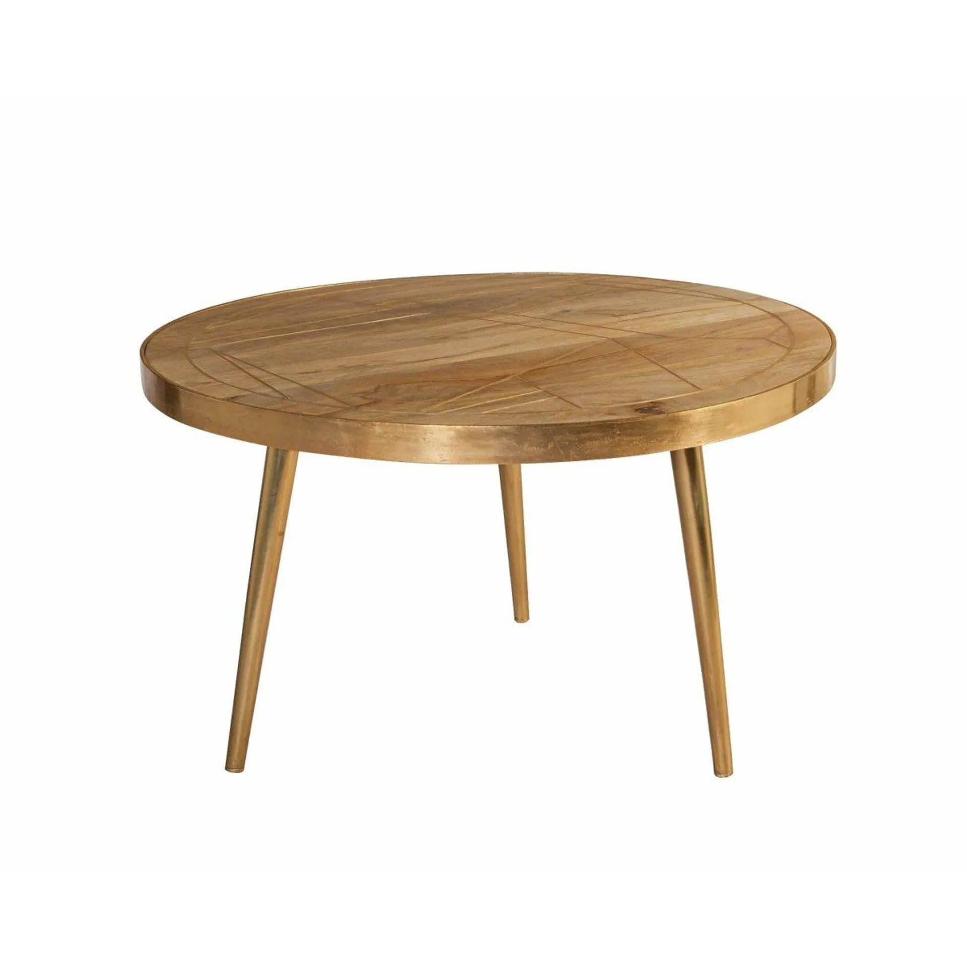 Light Gold Round Coffee Table