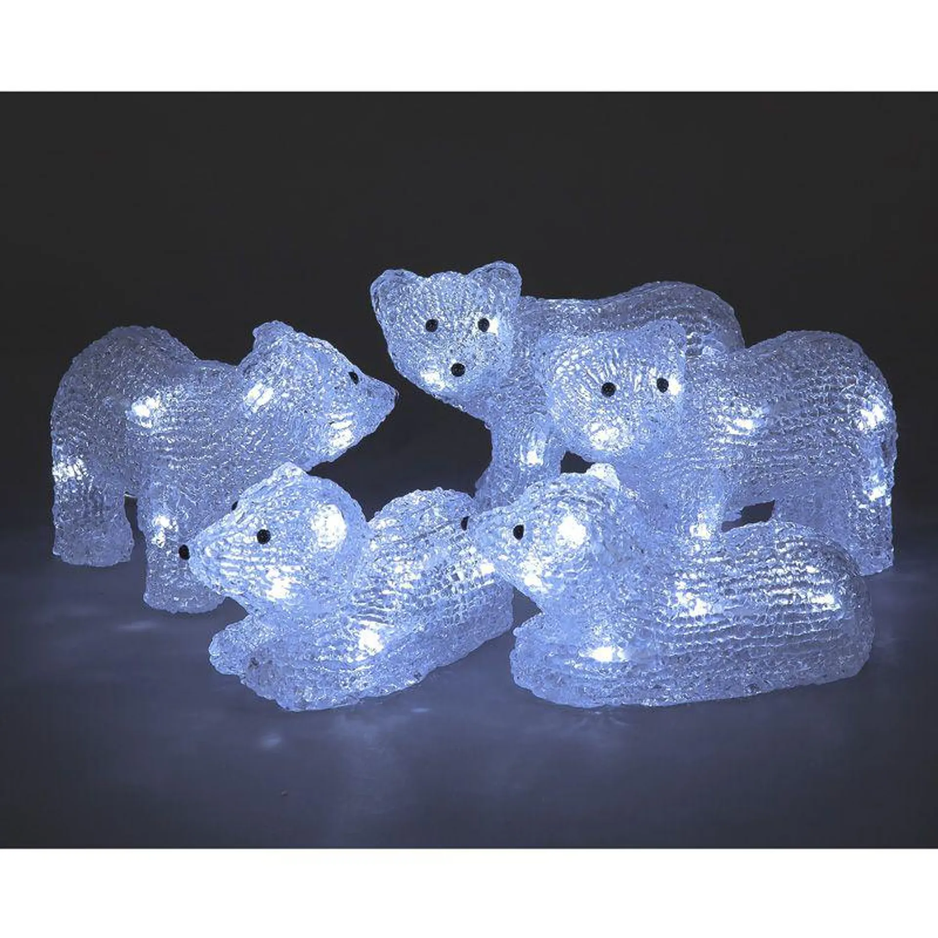 Set of 5 Acrylic Bears