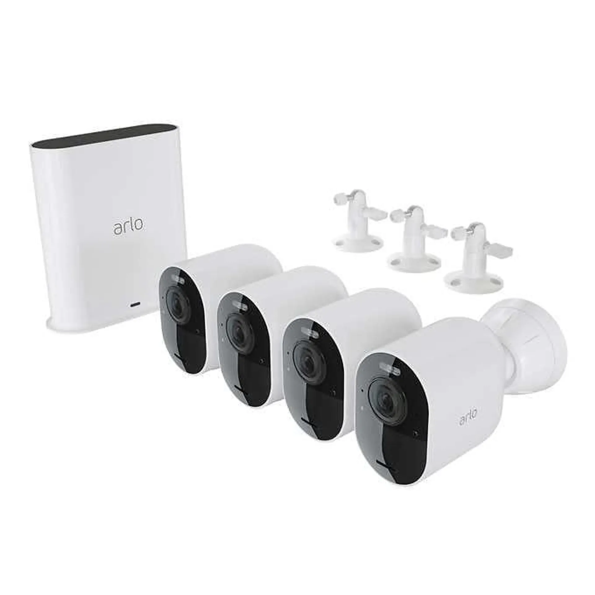 Arlo Ultra 2 Spotlight Camera Wire Free Security System 4 pack with Total Security Mount