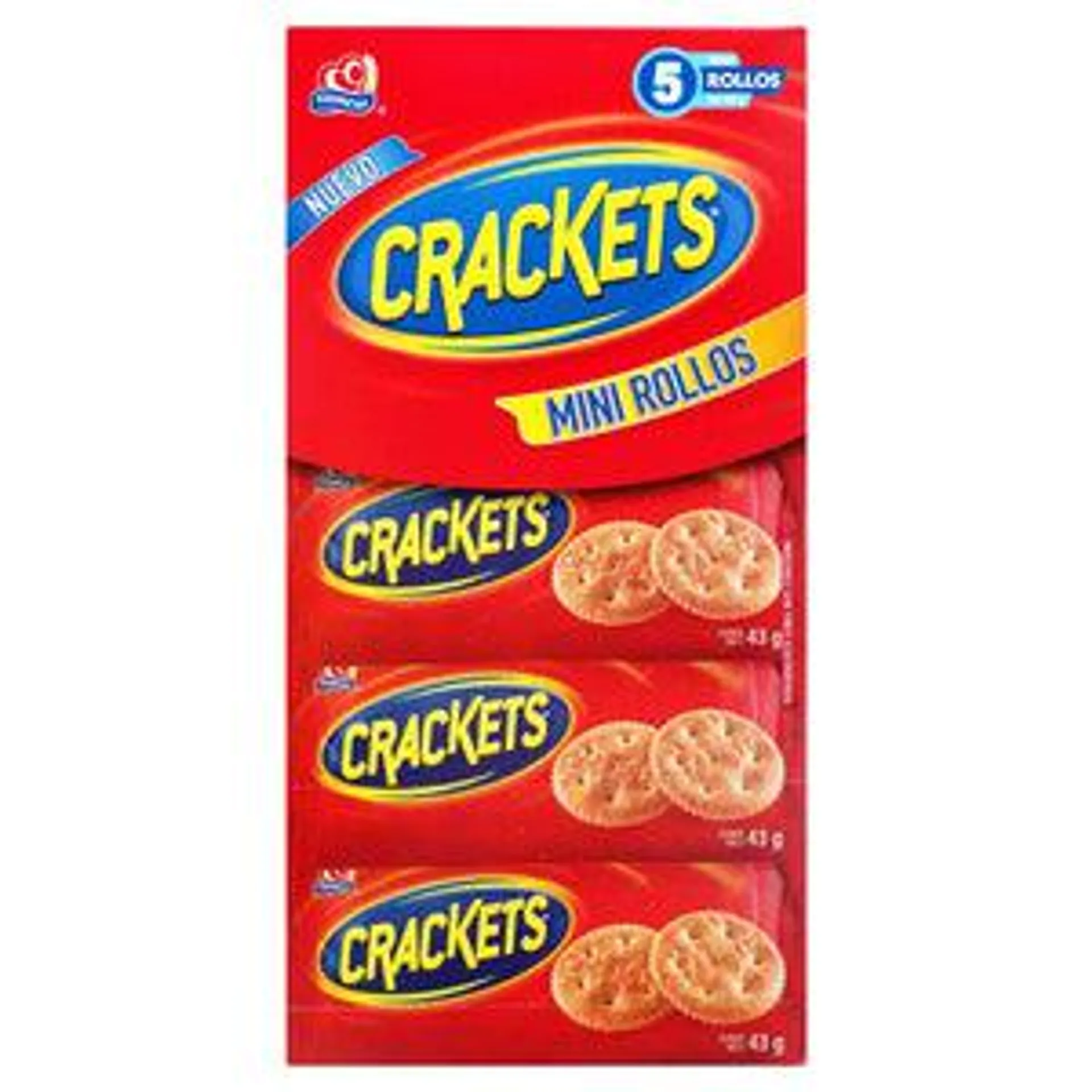 CRACKETS 5 MINI ROLLOS CAJA 215 GR.