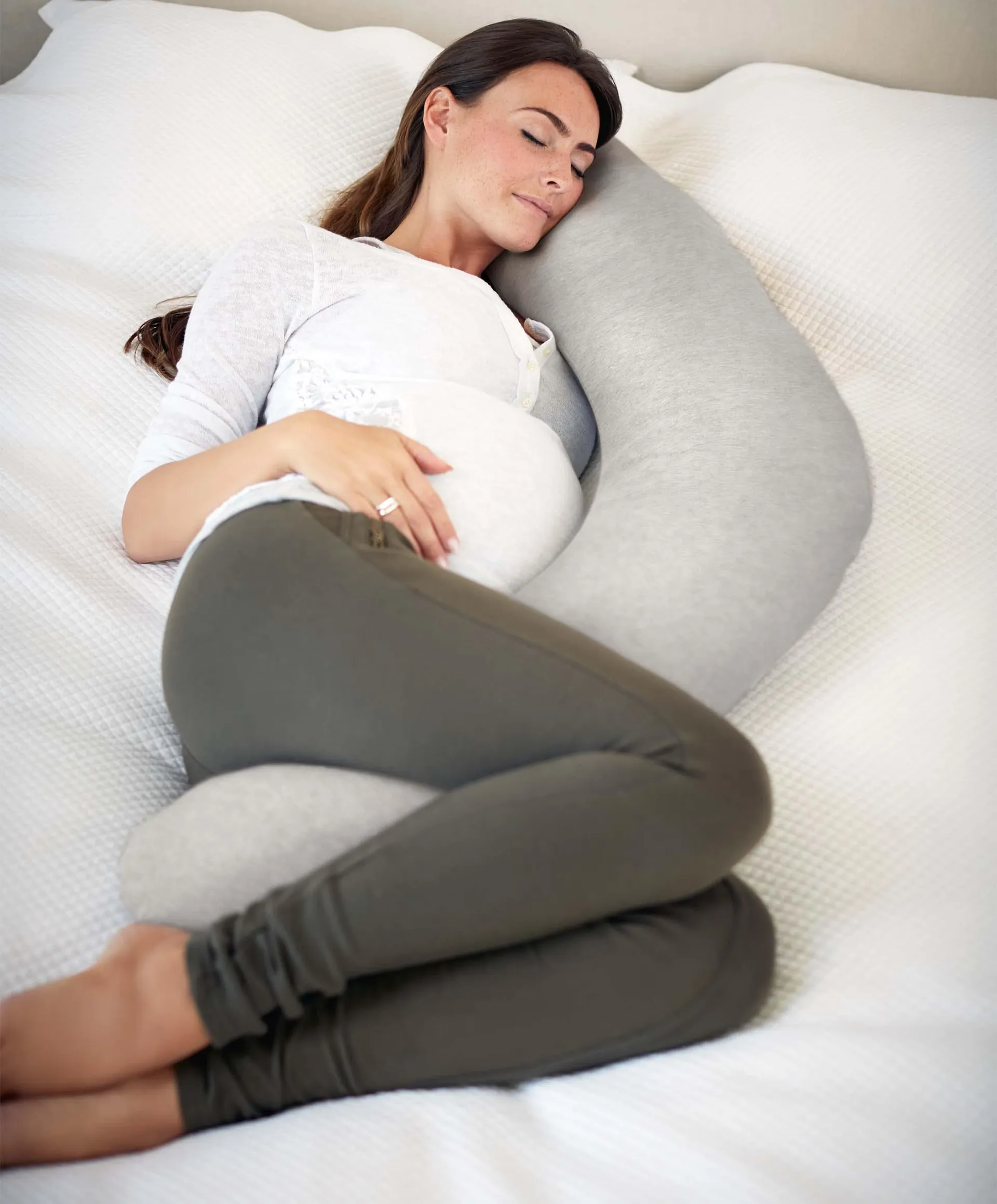 Pregnancy & Nursing Pillow - Soft Grey