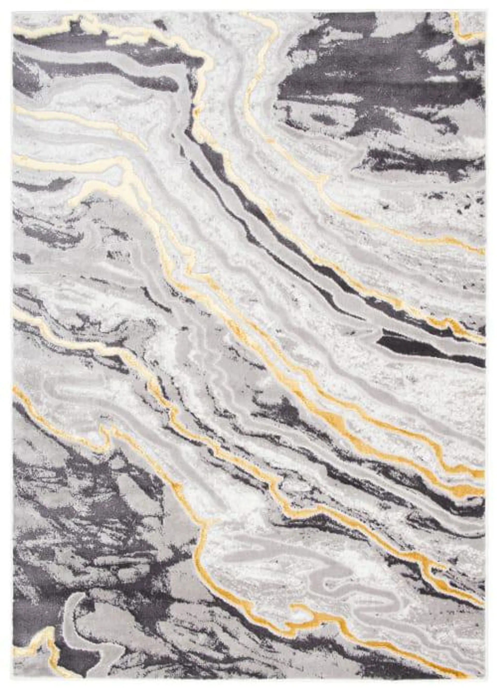 Tappeto salotto grigio chiaro oro crema effeto marmo 120x170