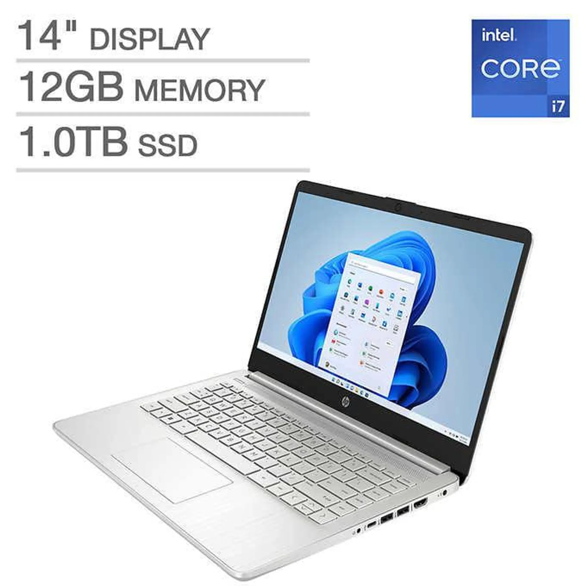 HP 14" Laptop - 12th Gen Intel Core i7-1255U - 1080p - Windows 11