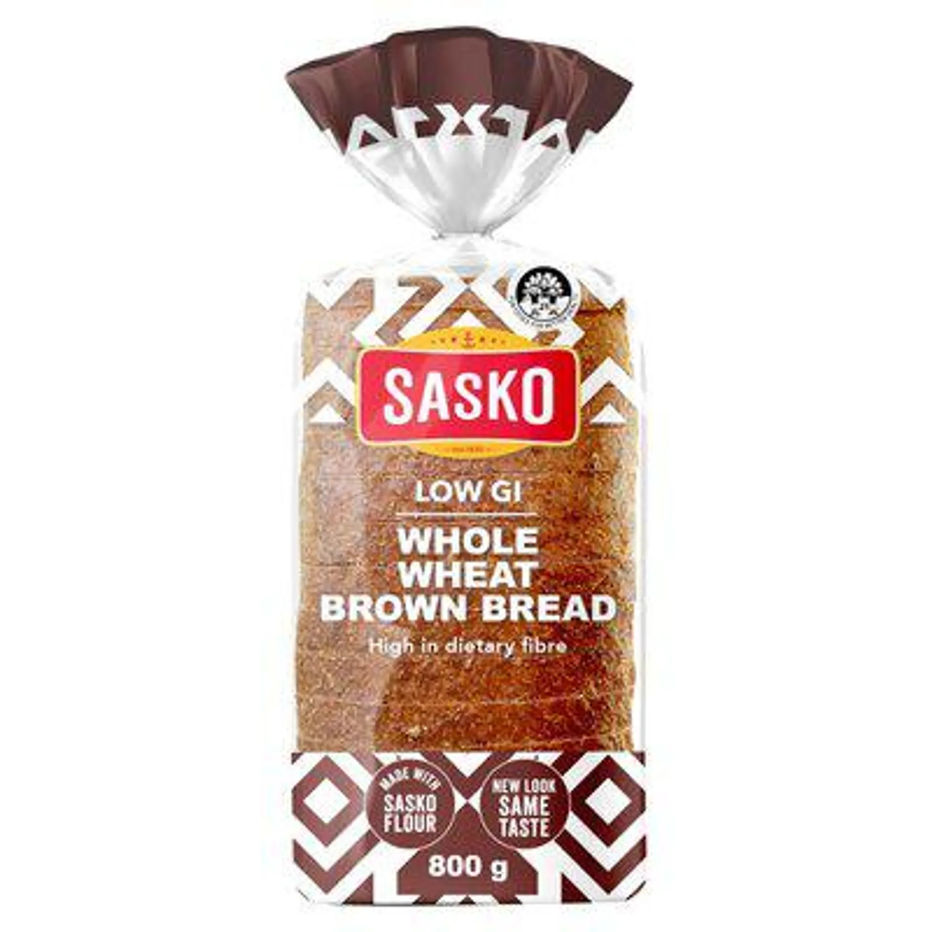 Sasko Low Gi Dumpy Whole Wheat Brown Bread 800g