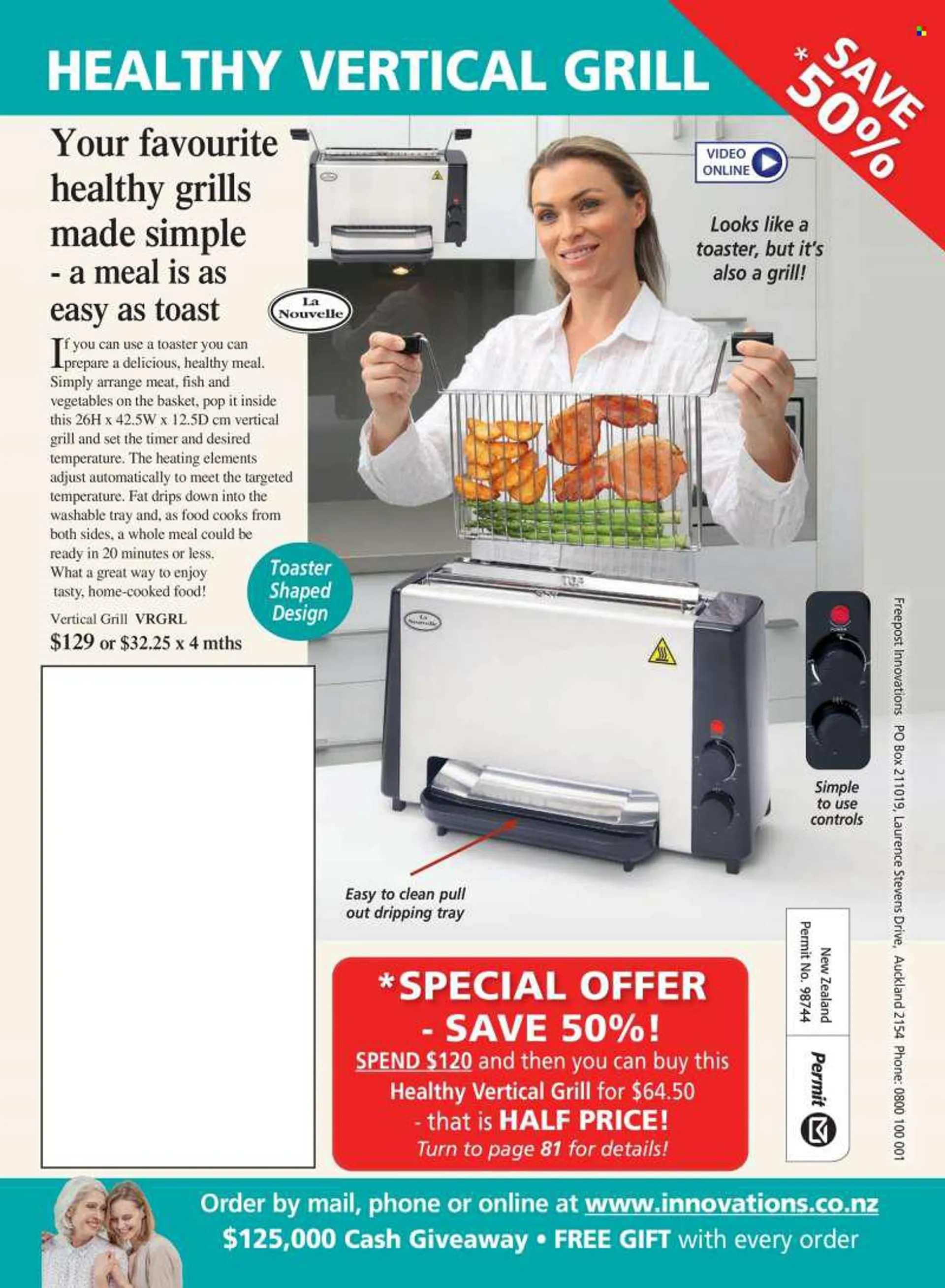 Innovations mailer - Sales products - basket, tray, toaster. Page 84.