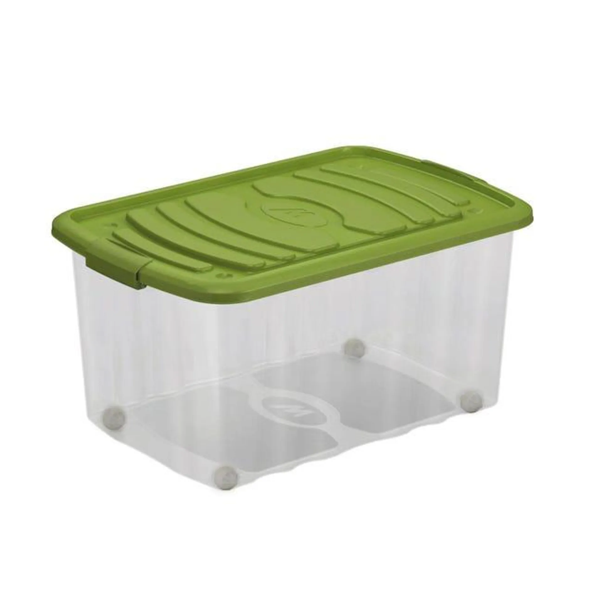 Contenitore Roll Box L 59 x H 30 x P 39 cm trasparente e verde