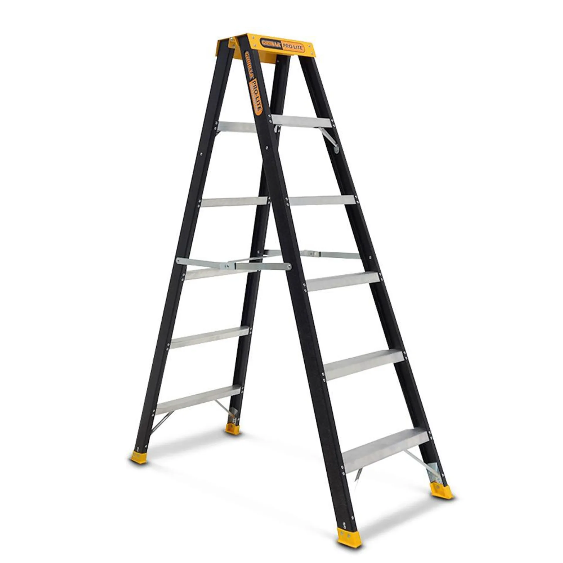 Gorilla FSM006-PRO PRO-LITE 1.74m 150kg 6-Step Fibreglass Industrial Double Sided Step Ladder