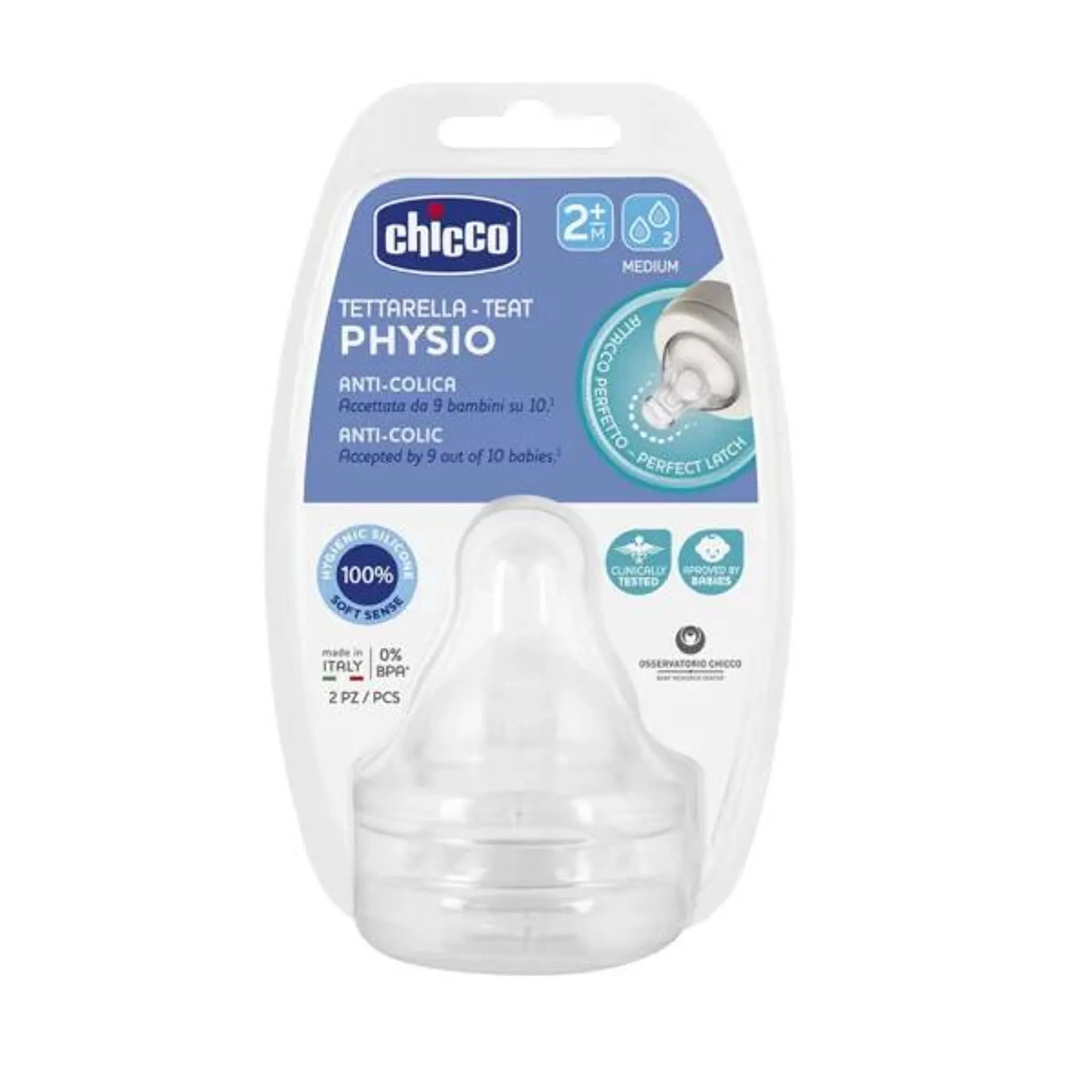 CHICCO TETINA PERFECT 5 2M FLUJO MEDIO X2