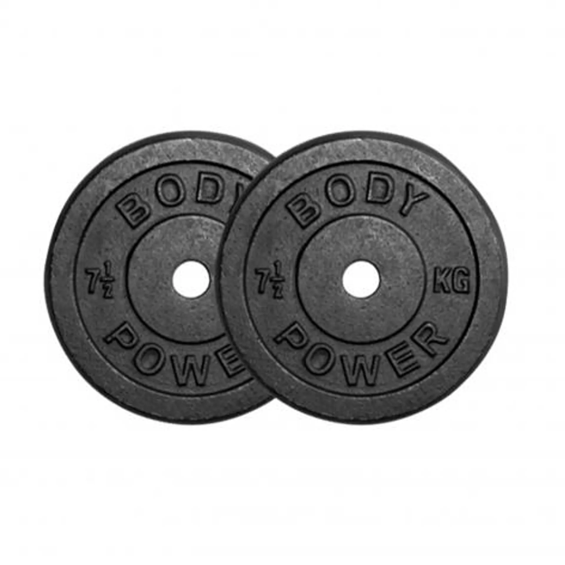 Body Power 7.5Kg Cast Iron Standard Weight Plates (x2)