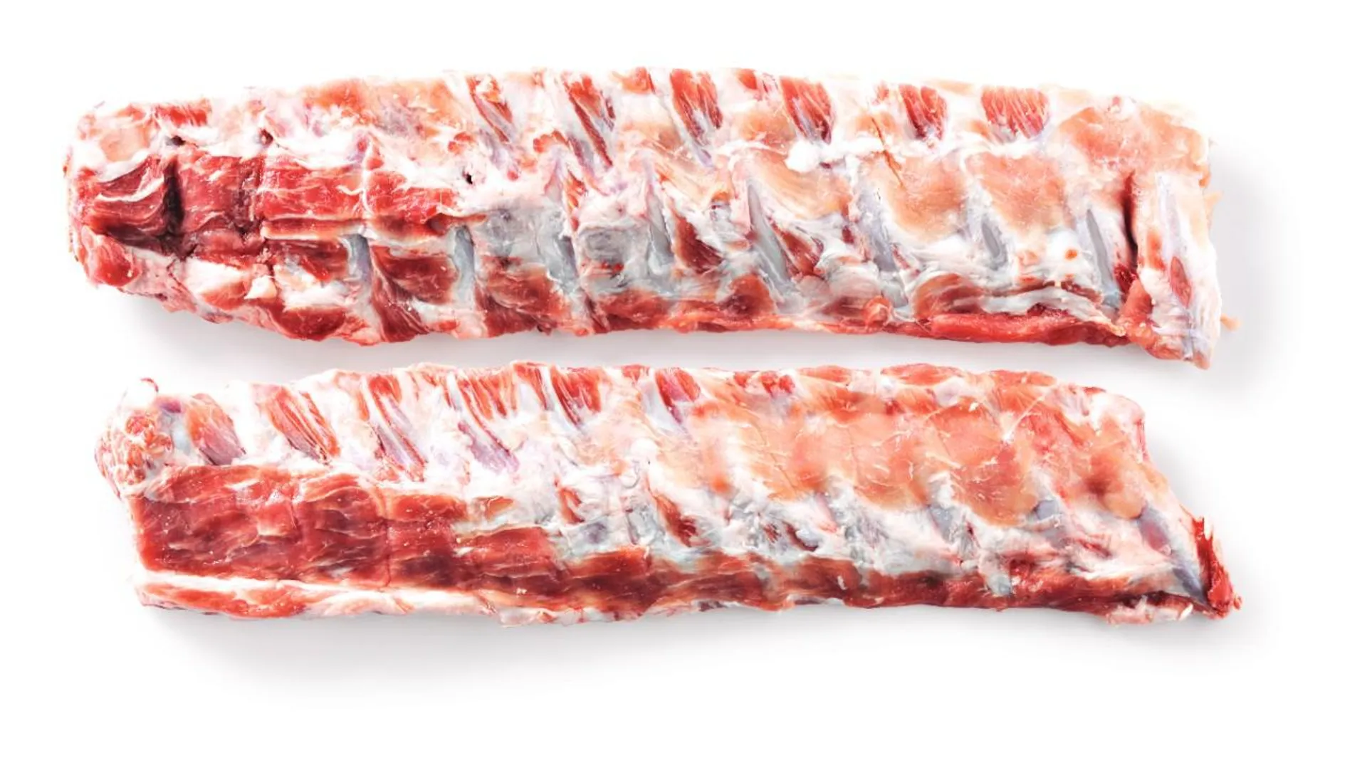 Varkens spareribs naturel