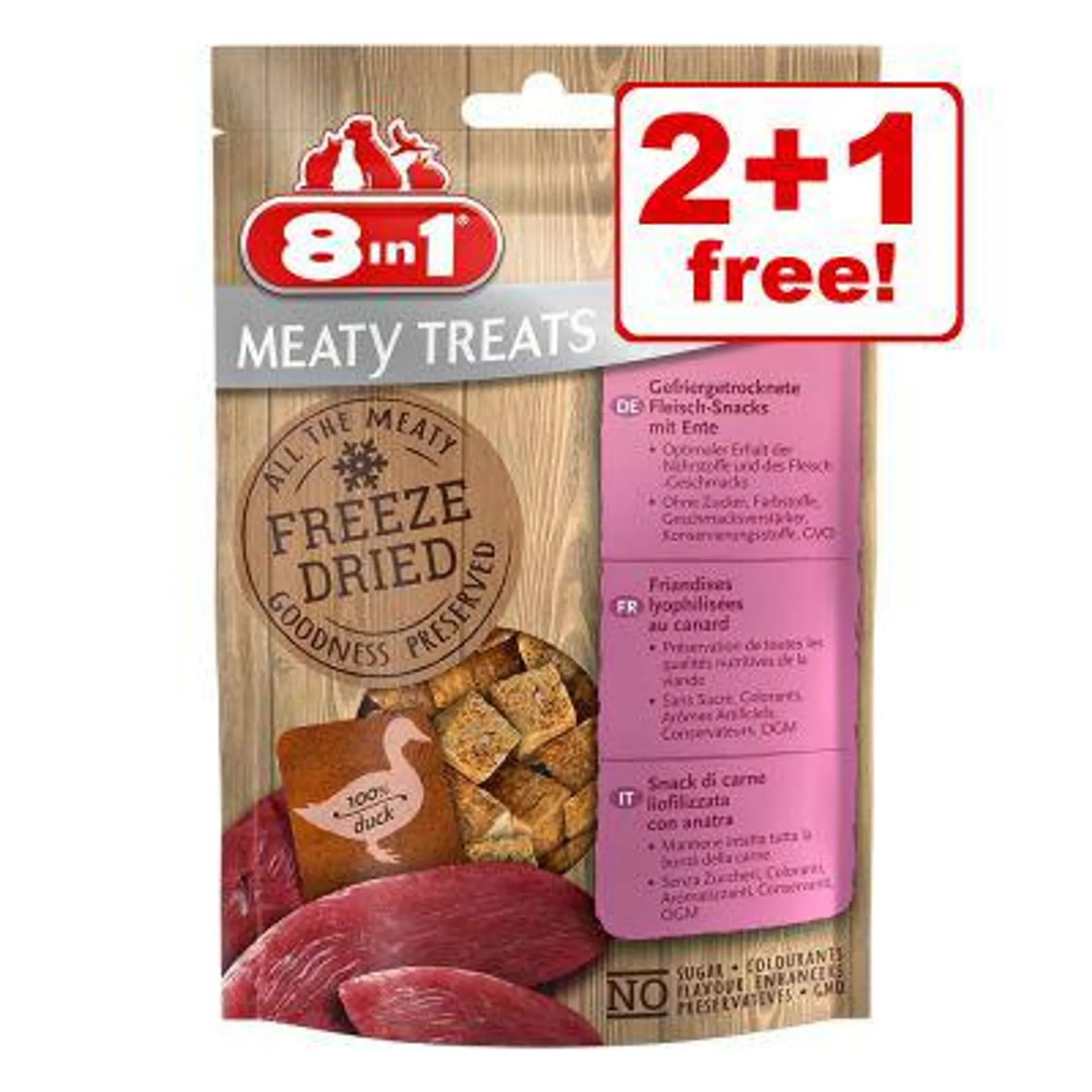 8in1 Meaty Dog Treats - 2 + 1 Free!*