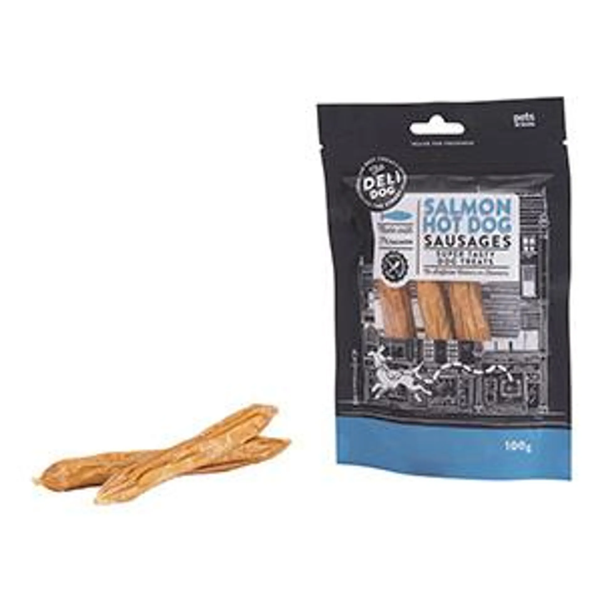 Pets at Home The Deli Dog Salmon Hot Adult Dog Meaty Treats 100g