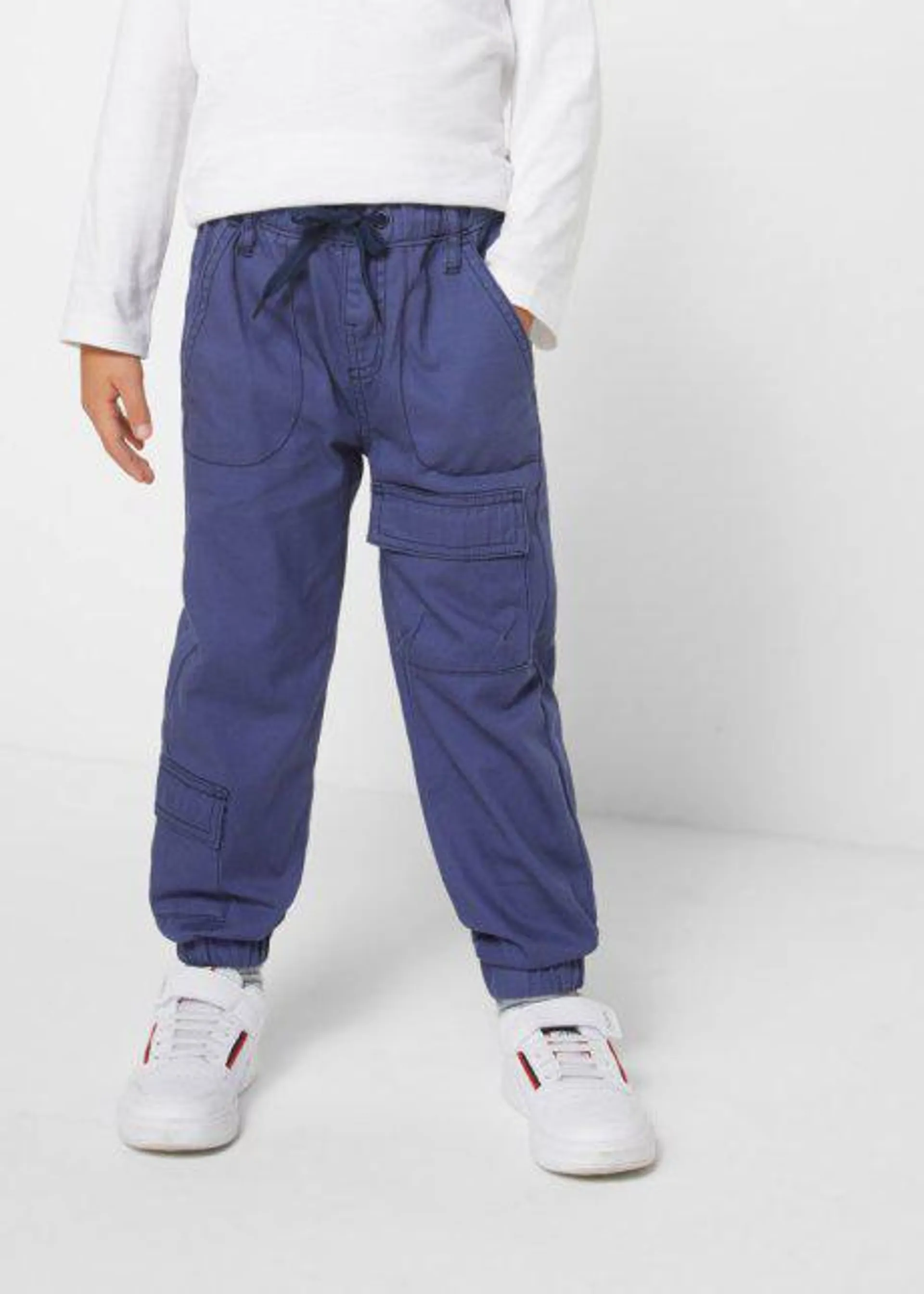 Pantaloni cargo con elastico in vita regular fit