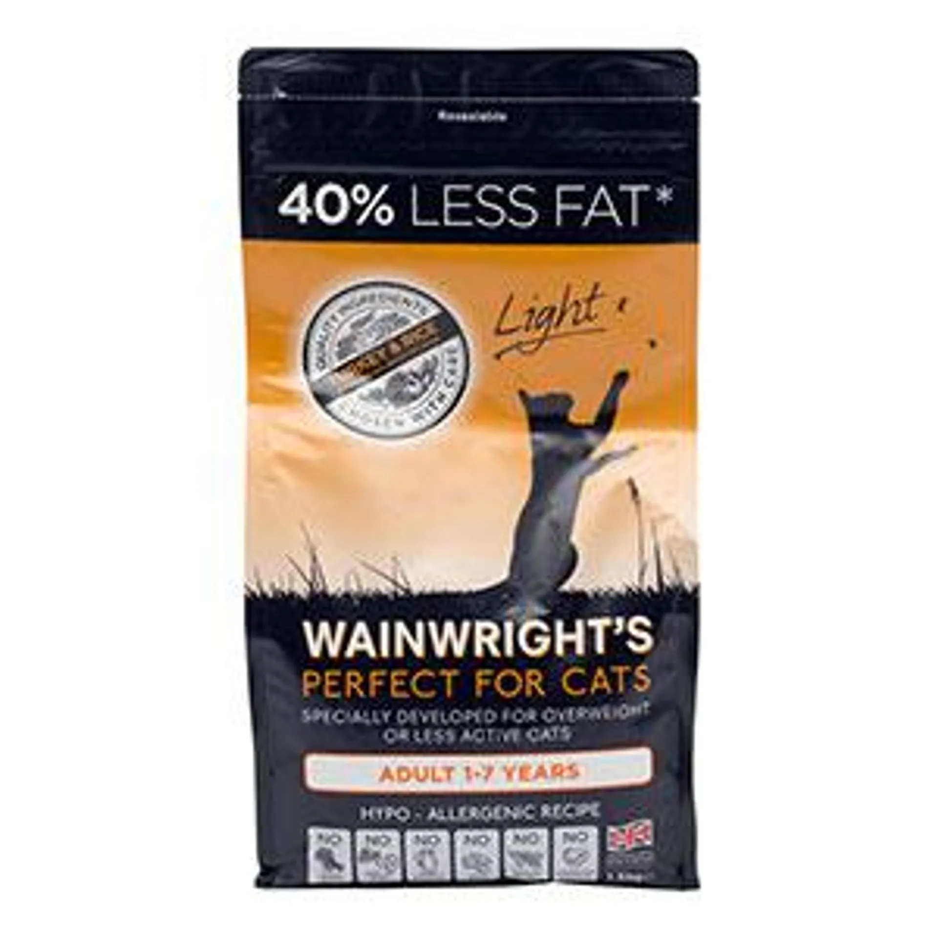 Wainwright's Complete Adult Light Dry Cat Food Turkey and Rice 1.5kg