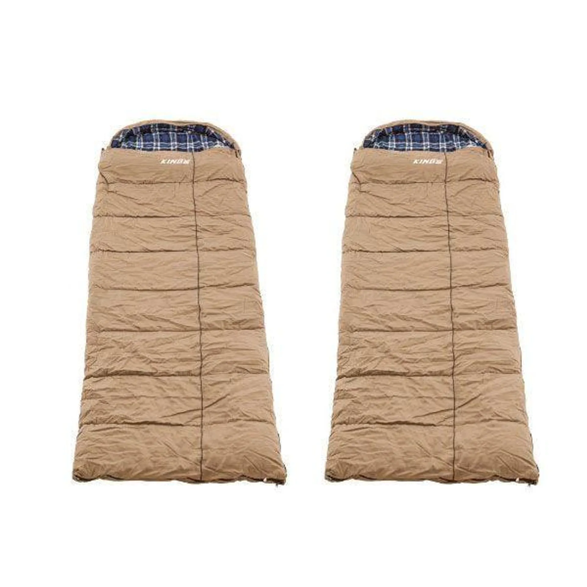 2x Adventure Kings Premium Sleeping bag -5°C to 5°C Degrees Celsius - Left and Right Zipper