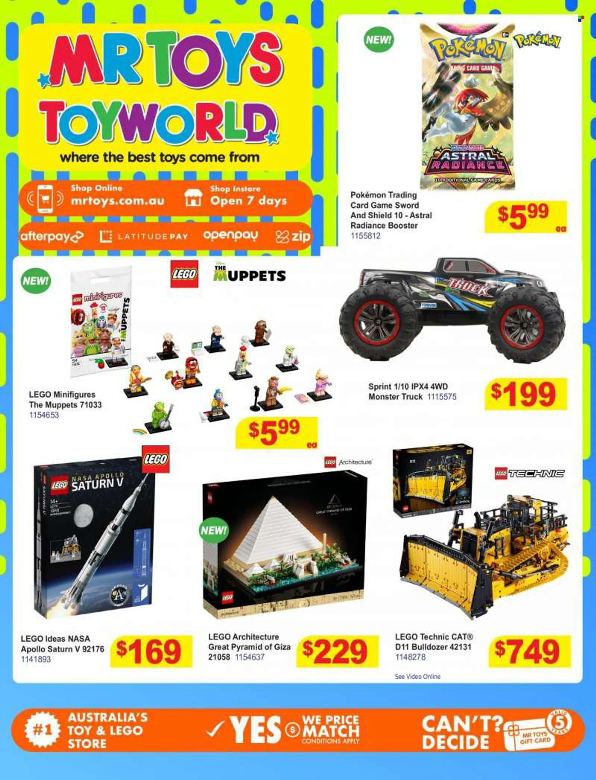 Mr Toys Catalogue - 9 Jun 2022 - 17 Jul 2022 - Sales products - Disney, LEGO, toys, Monster, minifigure, LEGO Architecture, LEGO Ideas, LEGO Technic, Pokémon. Page 1.