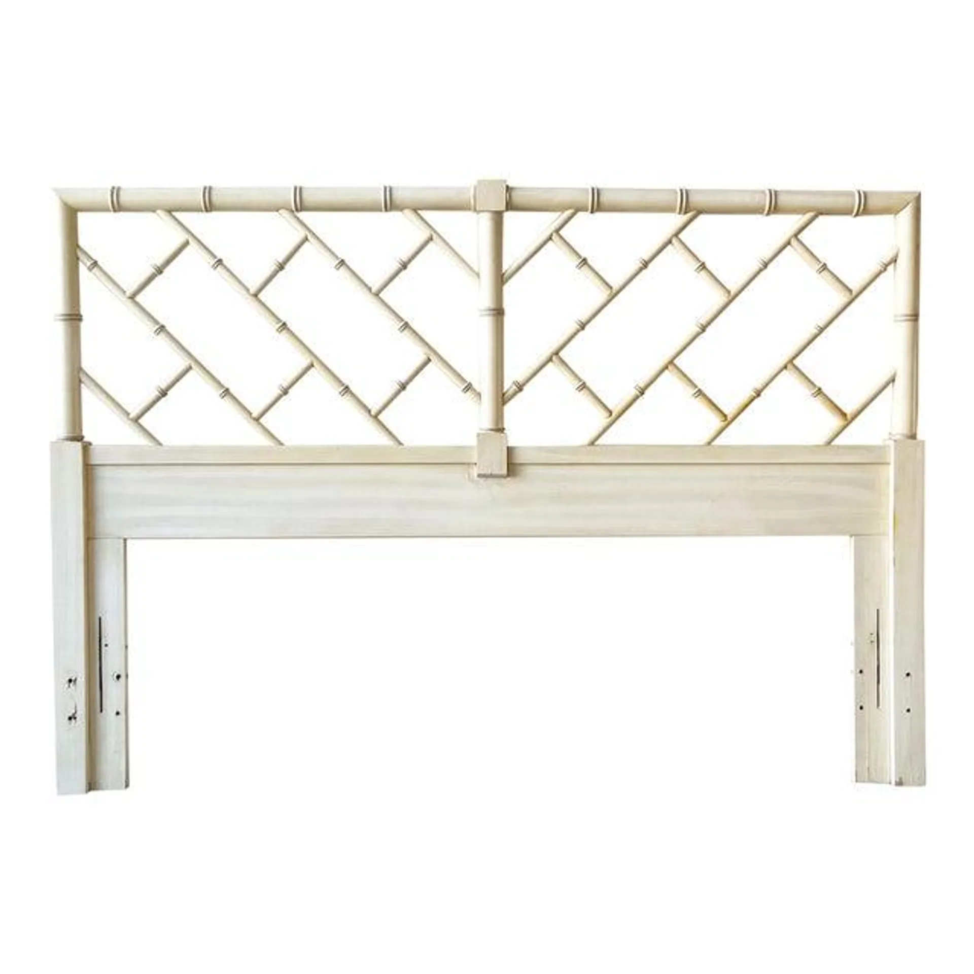 Vintage Faux Bamboo Chippendale Queen Size Headboard