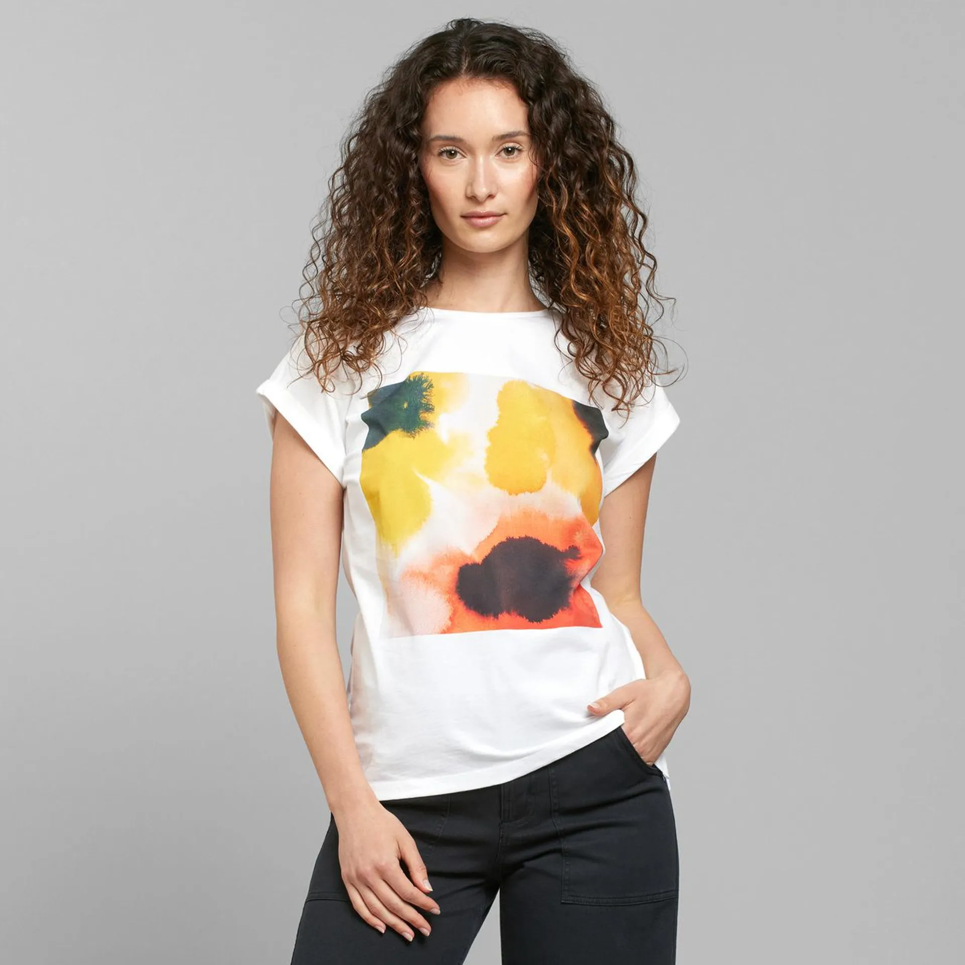 T-shirt Visby Flowers White