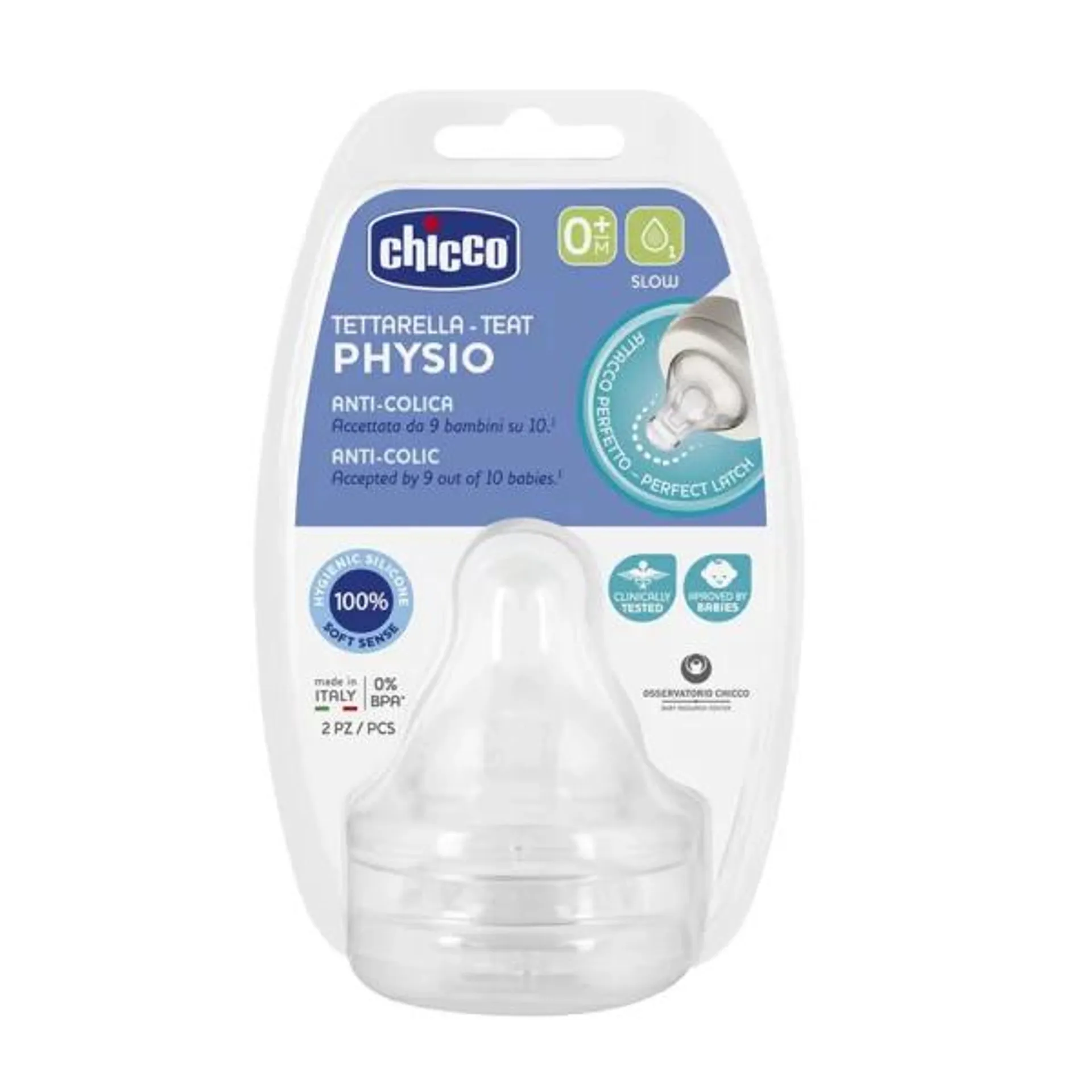 CHICCO TETINA PERFECT 5 0M FLUJO LENTO X2