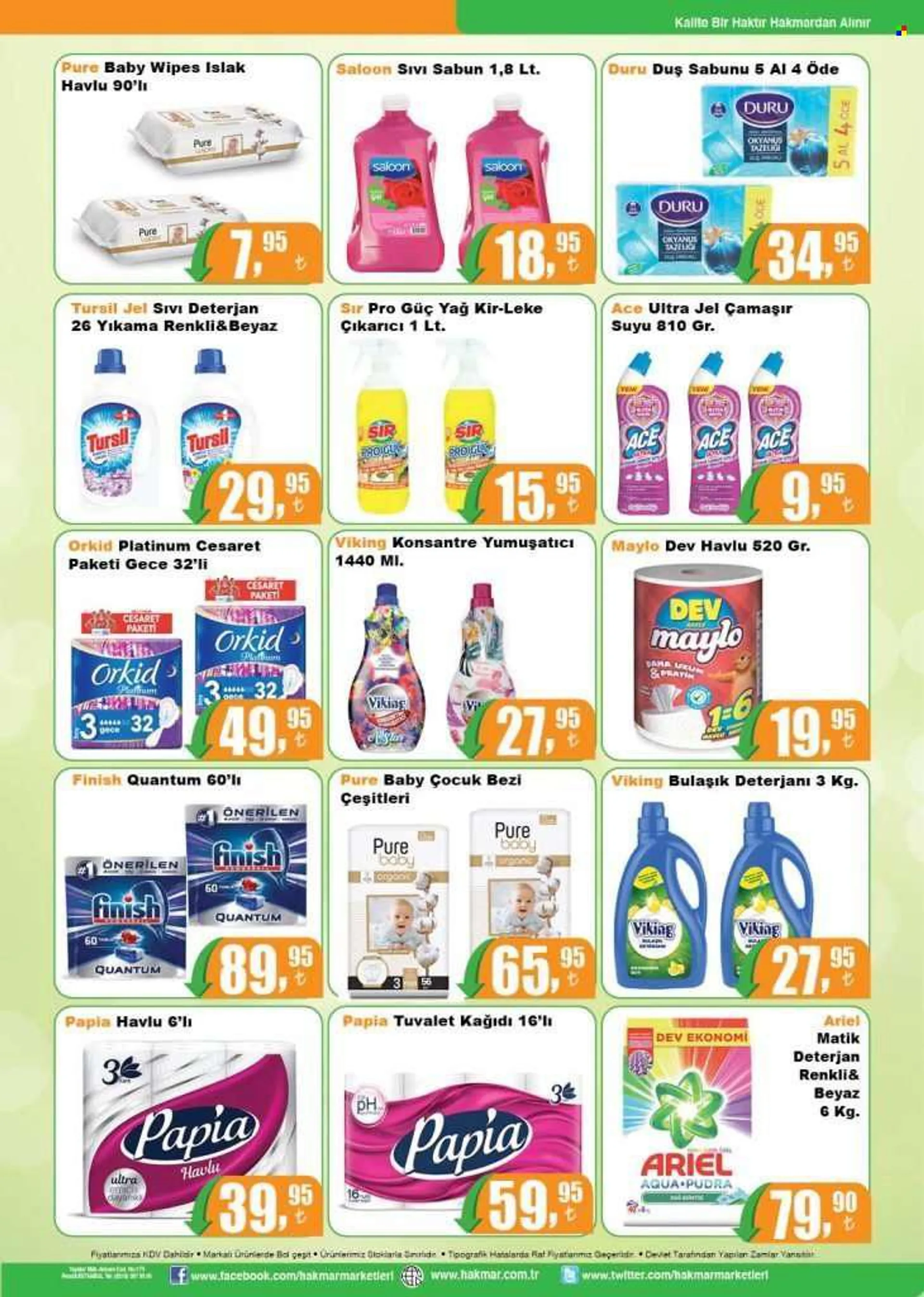 Hakmar aktüel ürünler, broşür  - 8.4.2022 - 8.15.2022 - Satıştaki ürünler - yağı, sabun, sıvı sabunu, pudra, islak havlu. Sayfa 8.