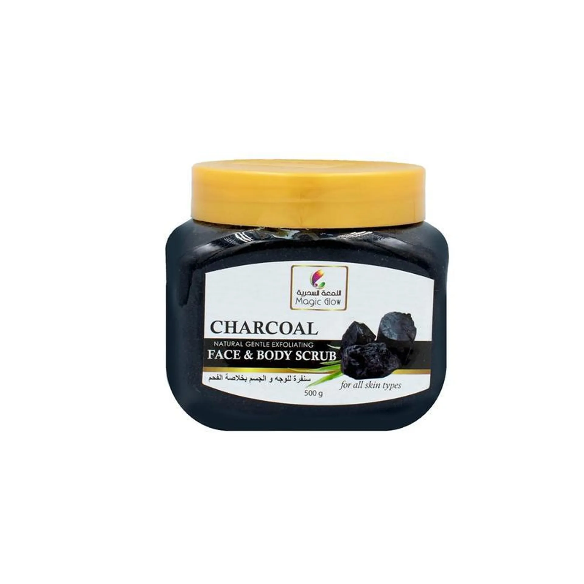 MAGIC GLOW Face & Body Scrub 500g - CHARCOAL