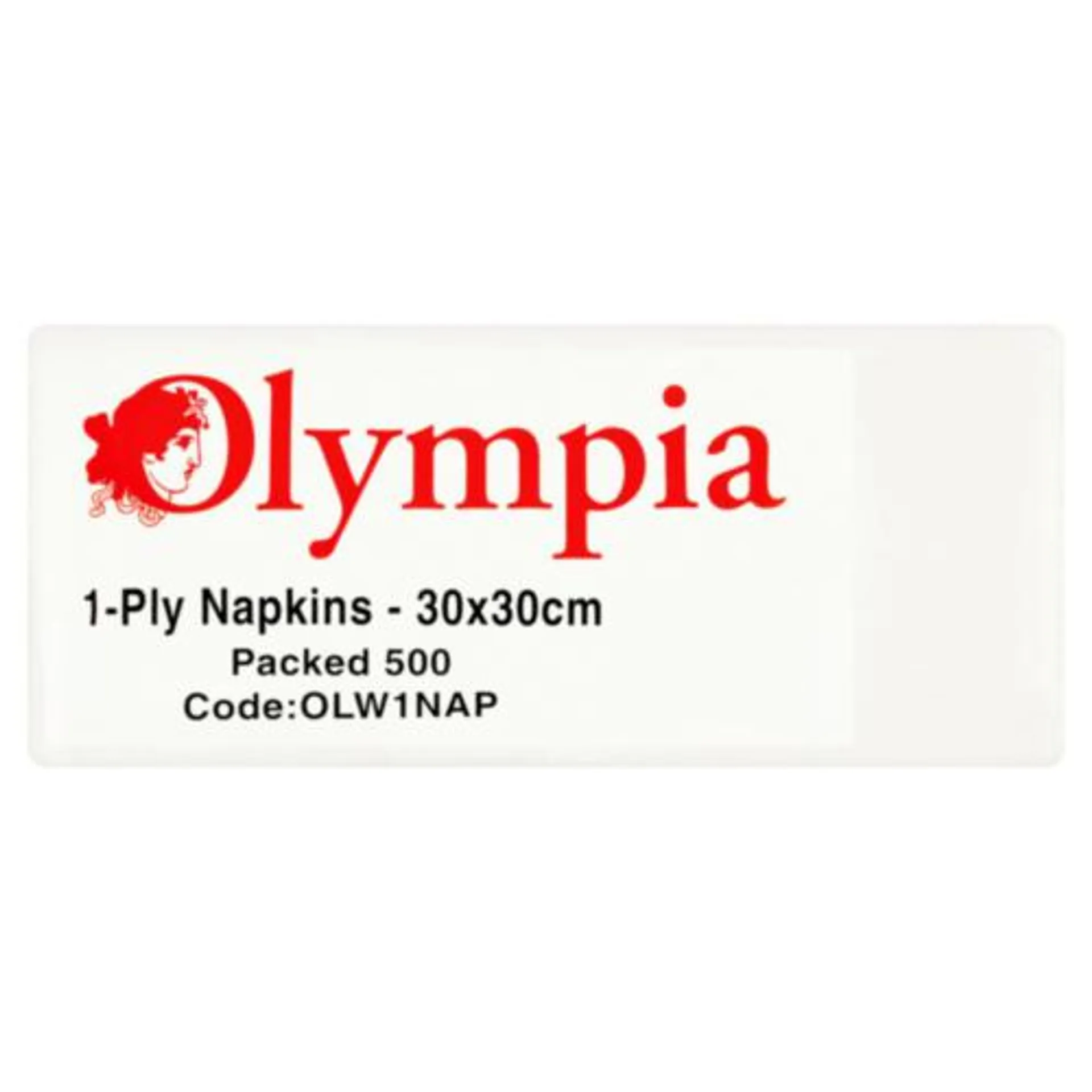 Olympia Napkin White 1 Ply 30cm