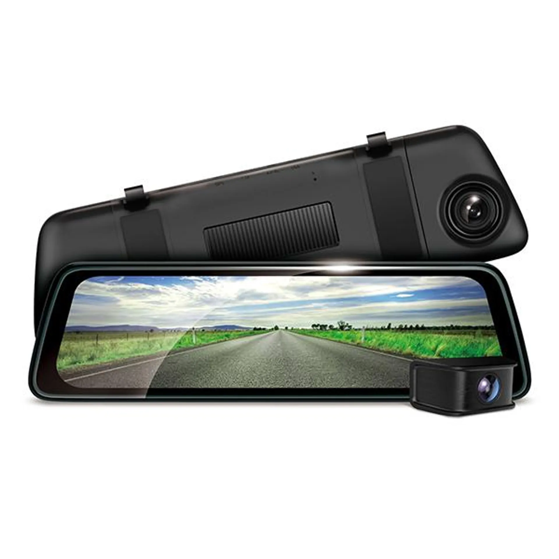 Road Angel Halo View Dual Mirror Cam + 32GB SD Card + Dash Cam Film