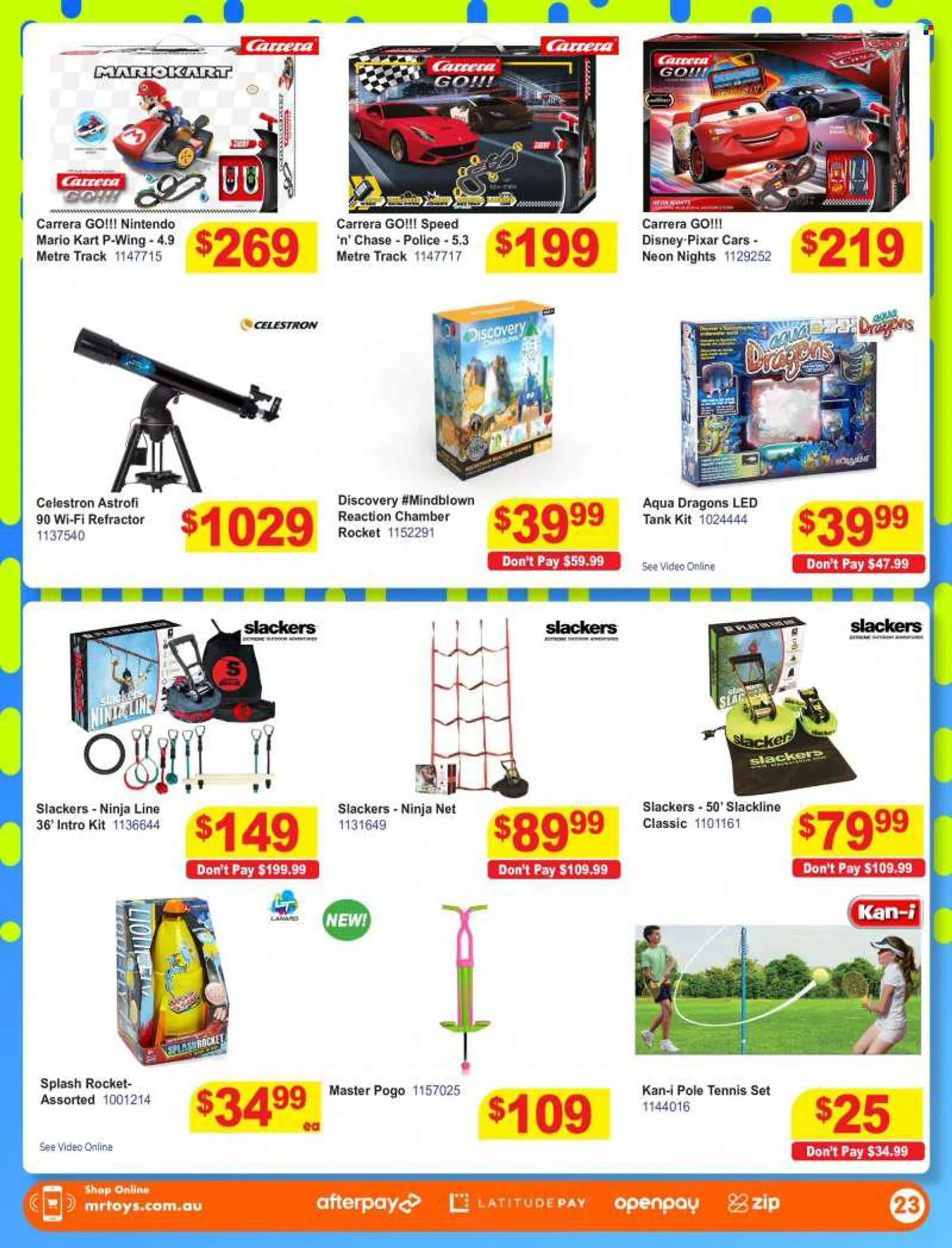 Mr Toys Catalogue - 9 Jun 2022 - 17 Jul 2022 - Sales products - Disney, Carrera. Page 23.