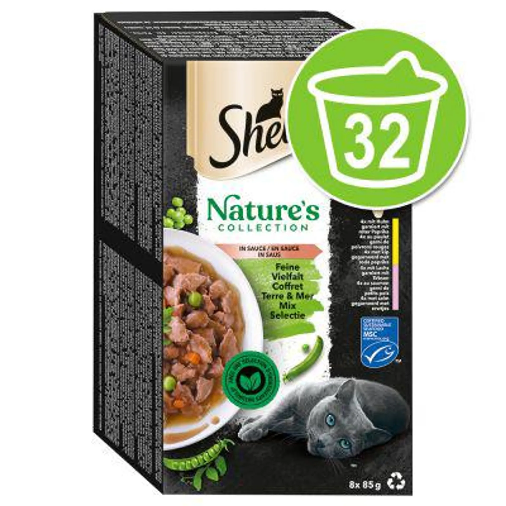 Sheba Nature's Collection 32 x 85 g em molho para gatos