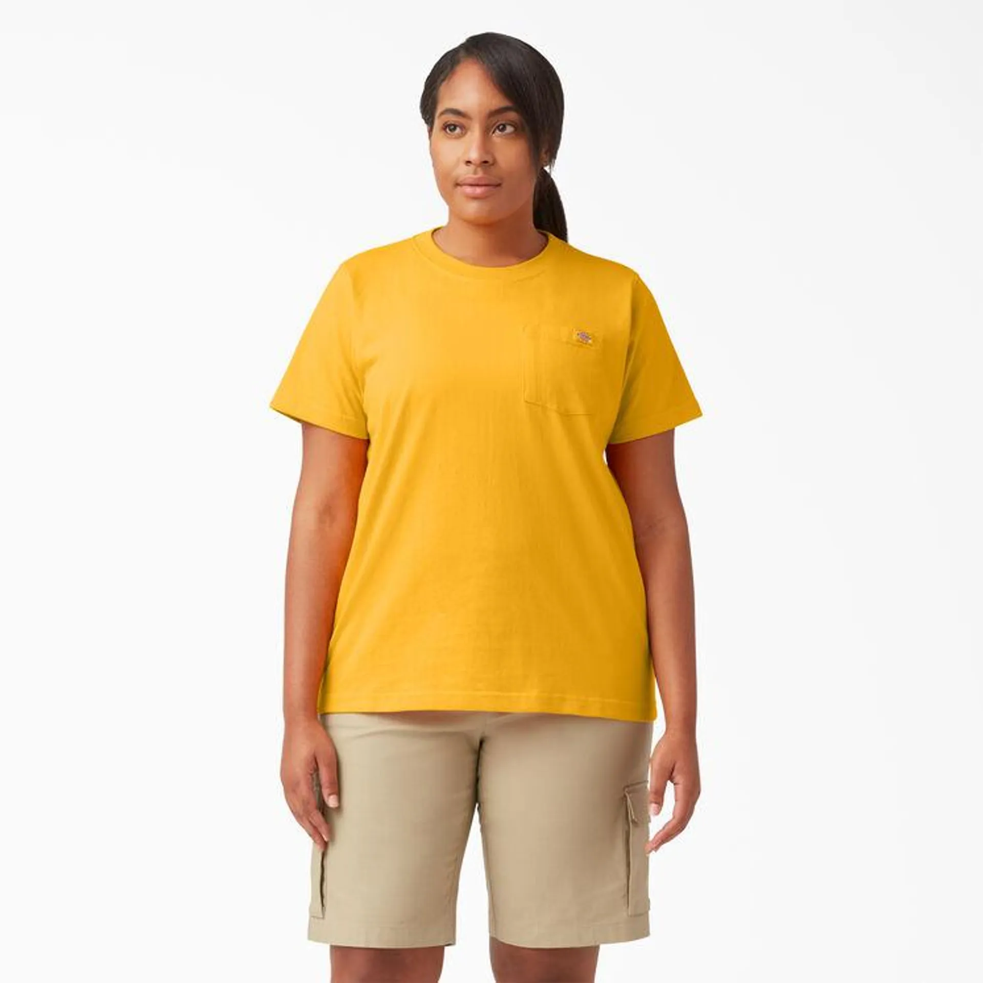 Women's Plus Heavyweight Short Sleeve T-Shirt, Radiant Yellow