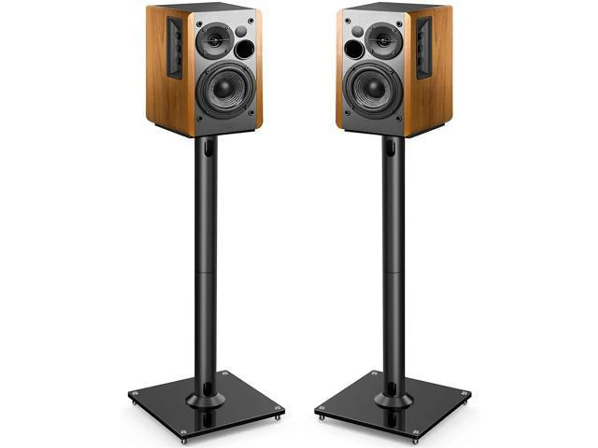 PIPISHELL Universal Floor Speaker Stands 26 Inch for Surround Sound, Klipsch, Sony, Edifier, Yamaha, Polk & Other Bookshelf Speakers Weight up to 22lbs - 1 Pair