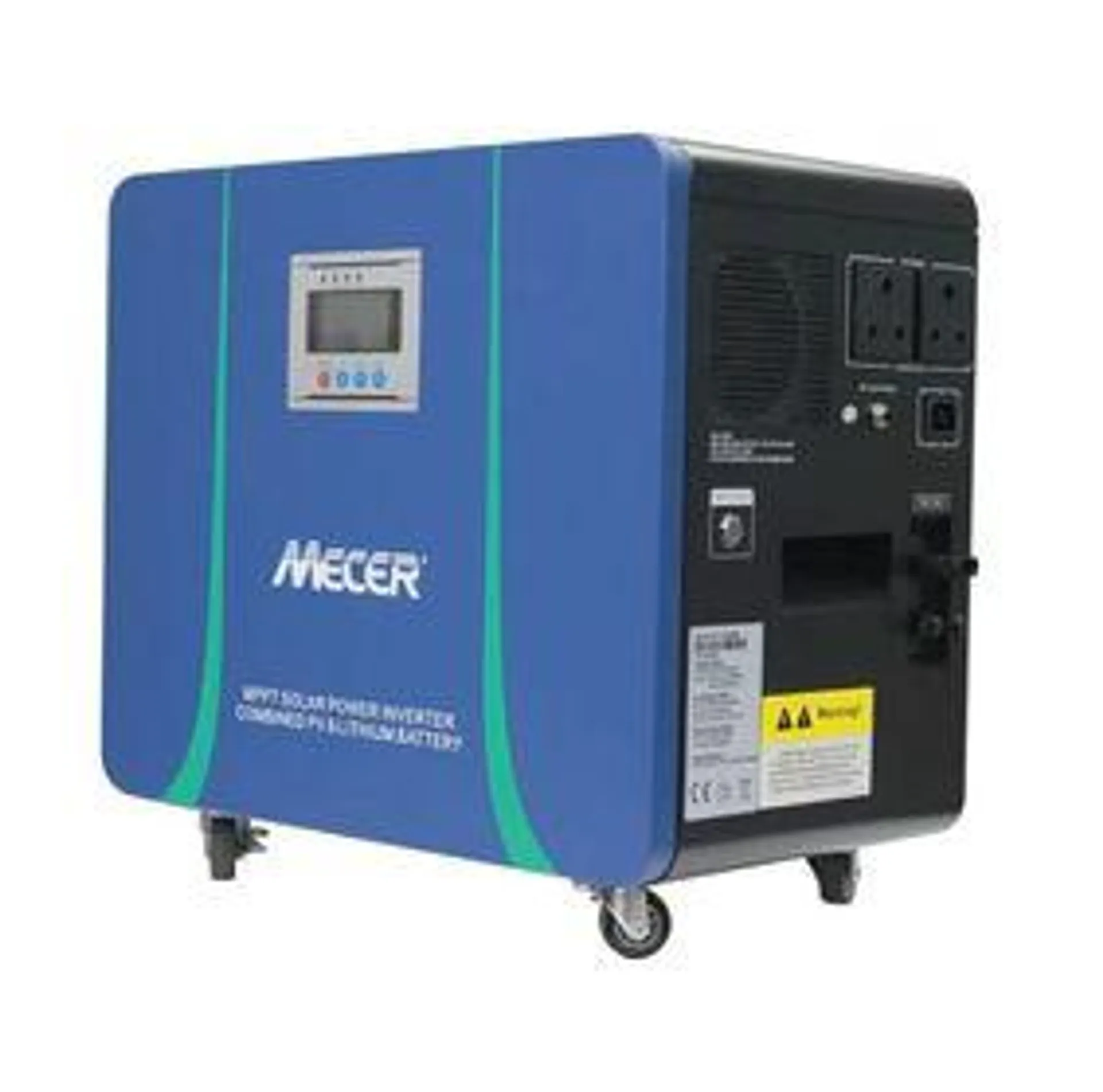 Mecer 2kVA 2kW 25.6V 100Ah Lithium Battery Mobile Inverter + 820W MPPT Controller