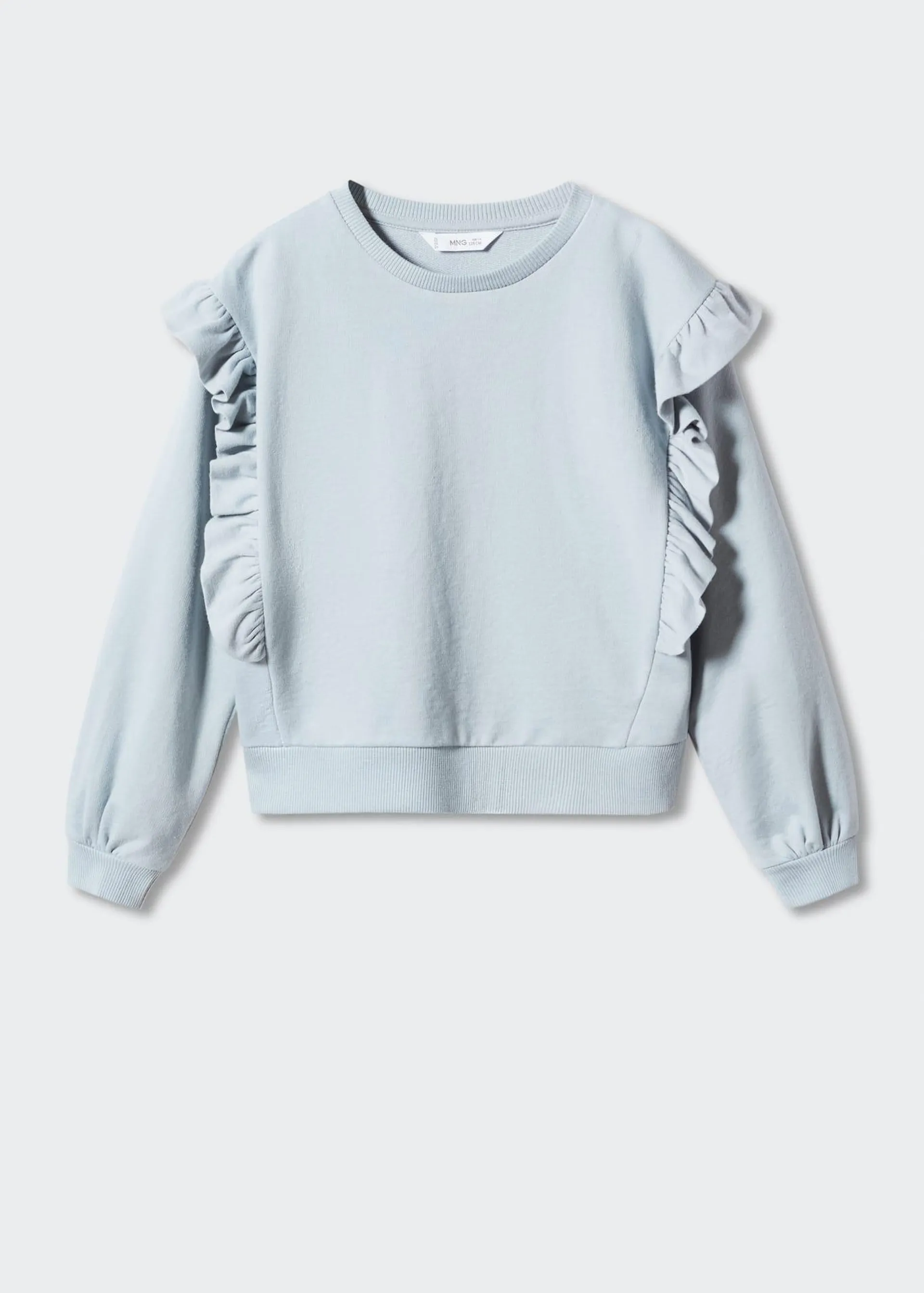 Fırfırlı koton sweatshirt