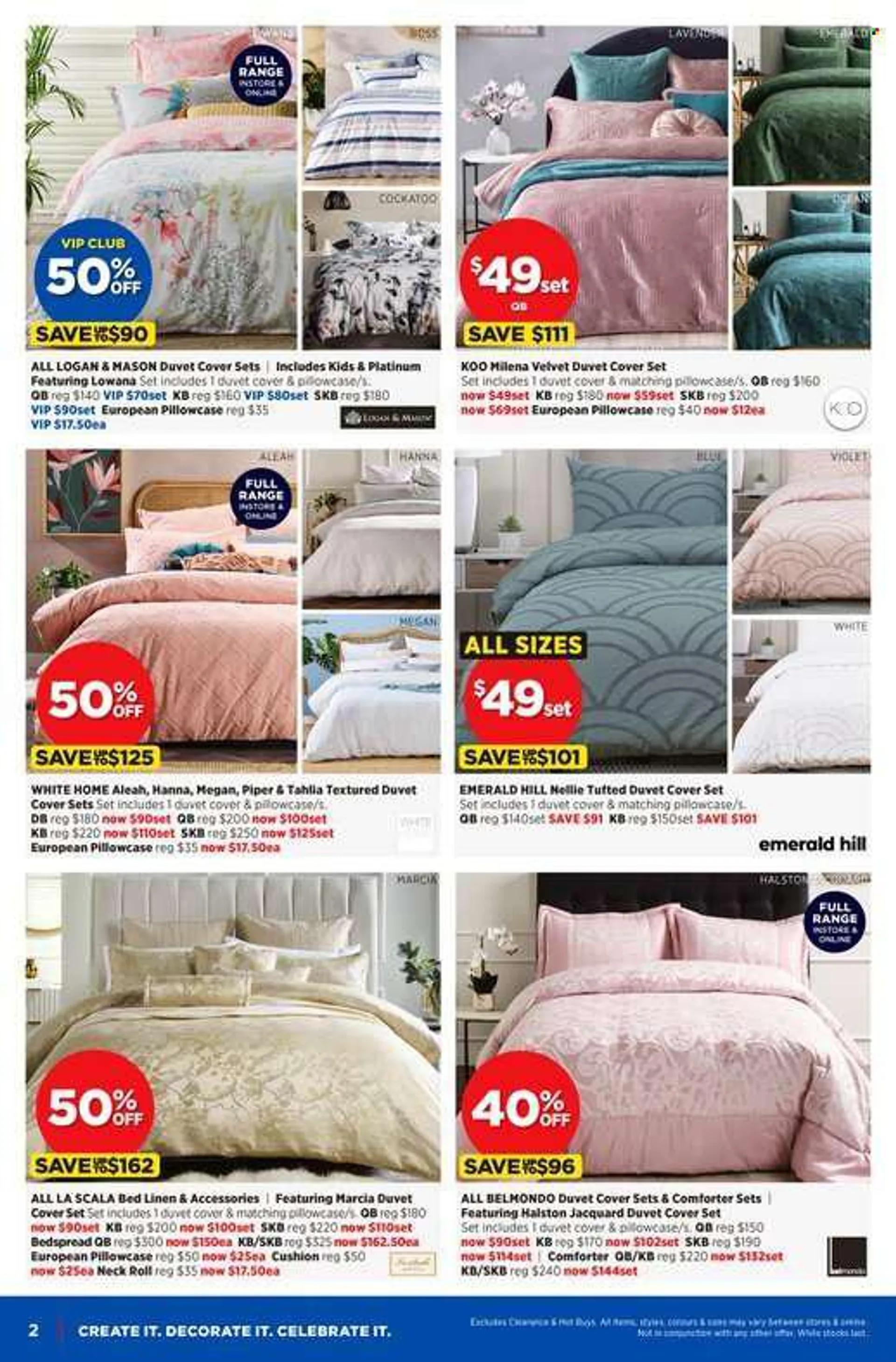 Spotlight mailer - 08.06.2022 - 26.06.2022 - Sales products - bedding, bedspread, cushion, duvet, comforter, linens, pillowcases, quilt cover set. Page 2.