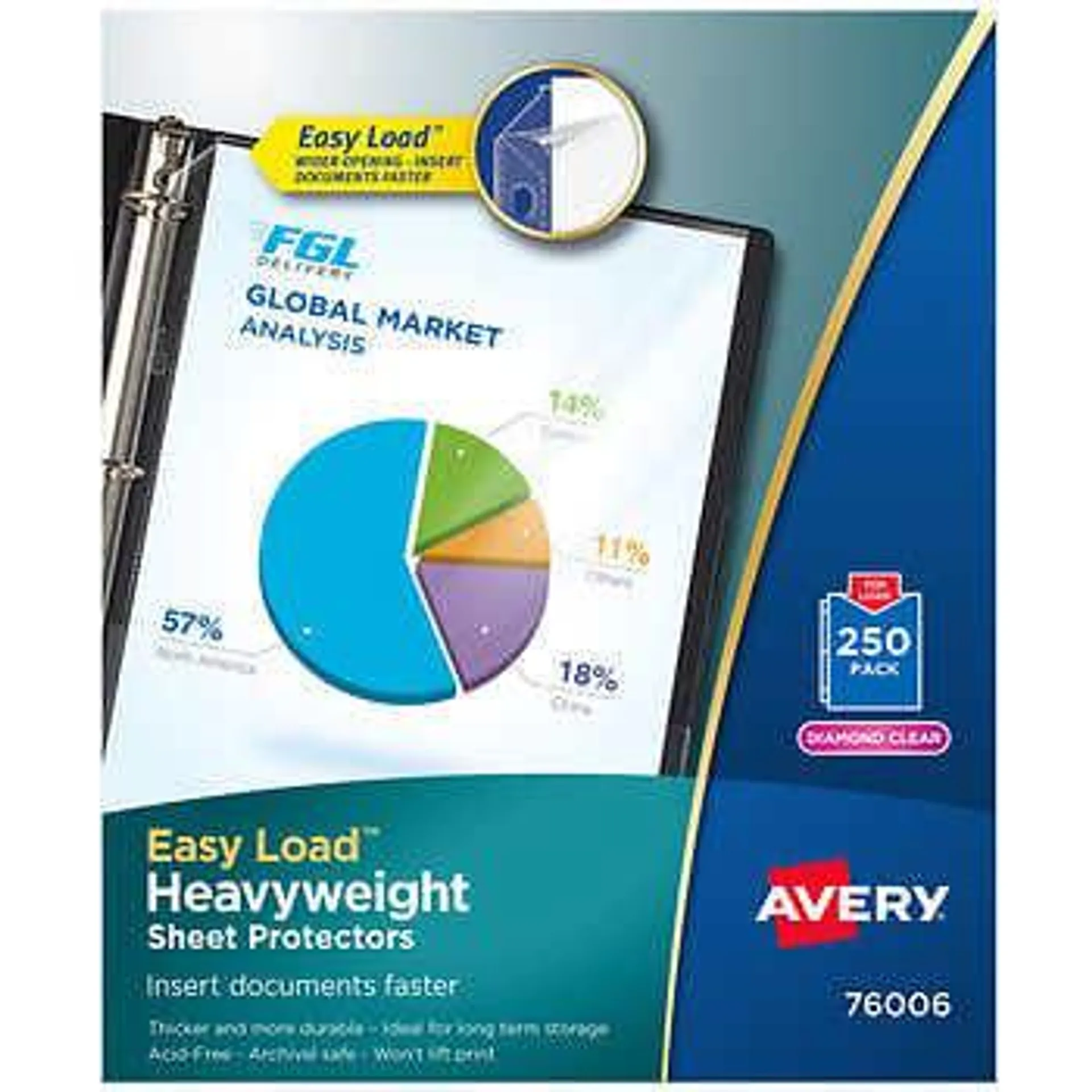 Avery Heavyweight Sheet Protector, 250-count