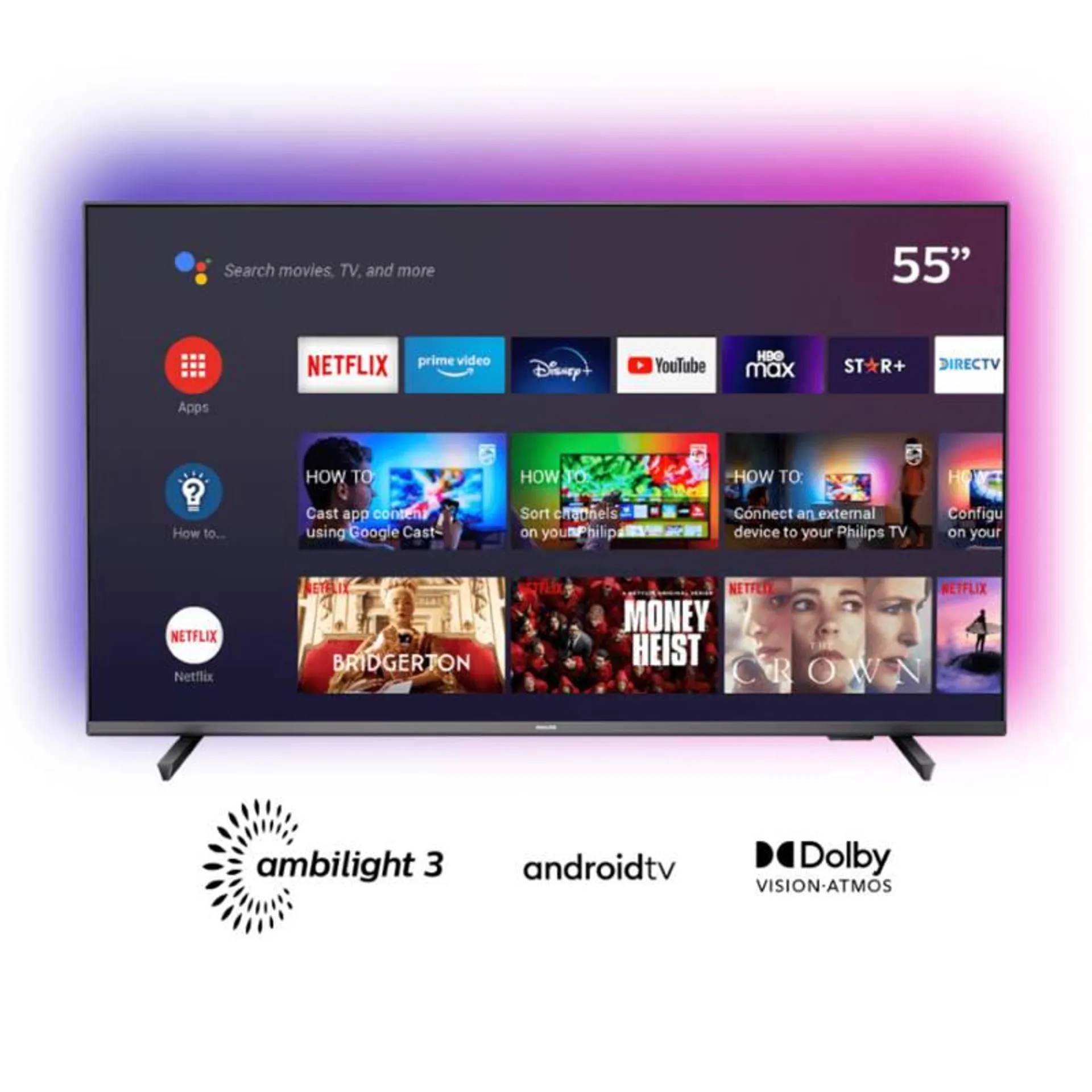 (I)SMART TV 55 4K ANDROID AMBILIGHT 55PUD7906