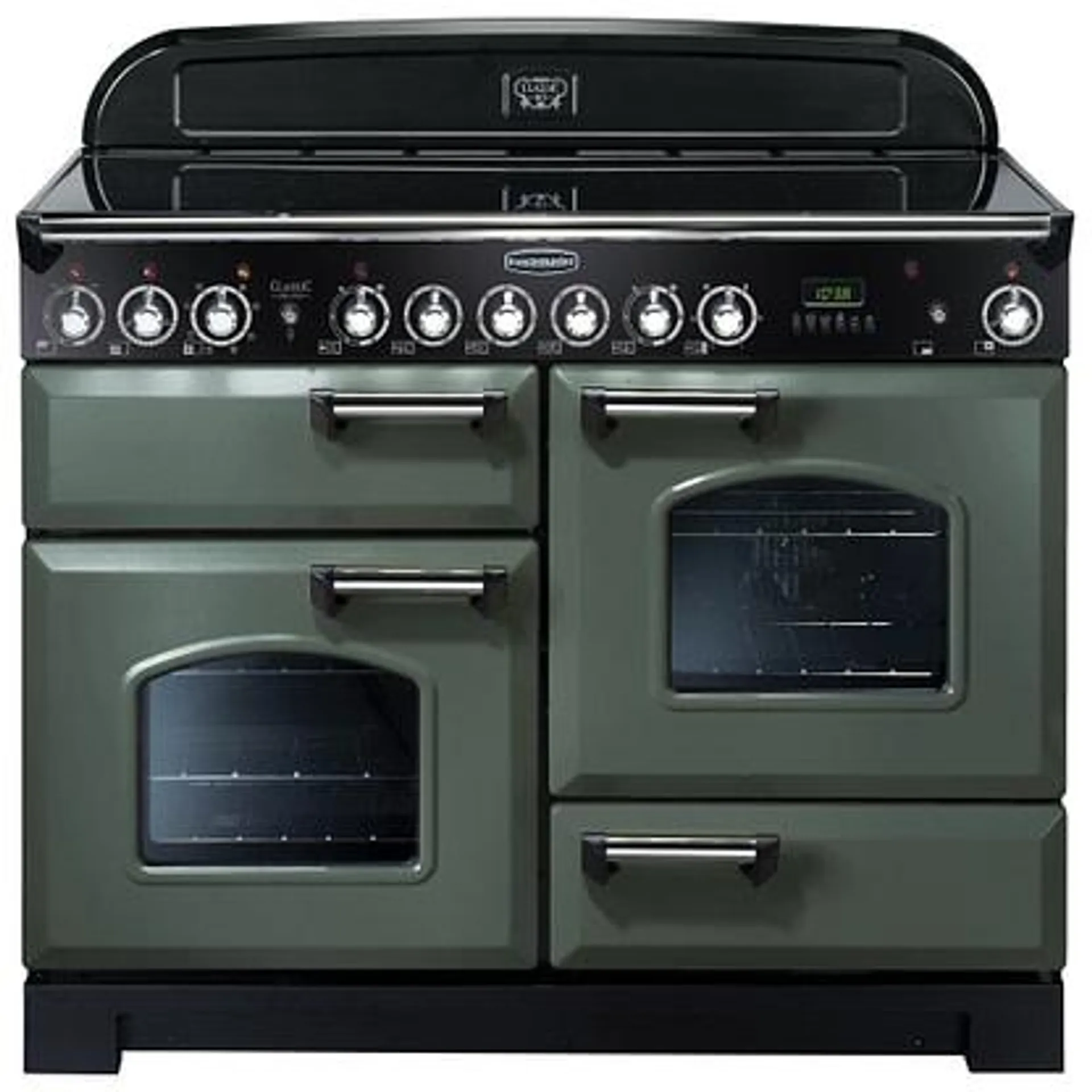 Rangemaster CDL110ECMG/C Classic Deluxe 110cm Ceramic Range Cooker 127370 – MINERAL GREEN