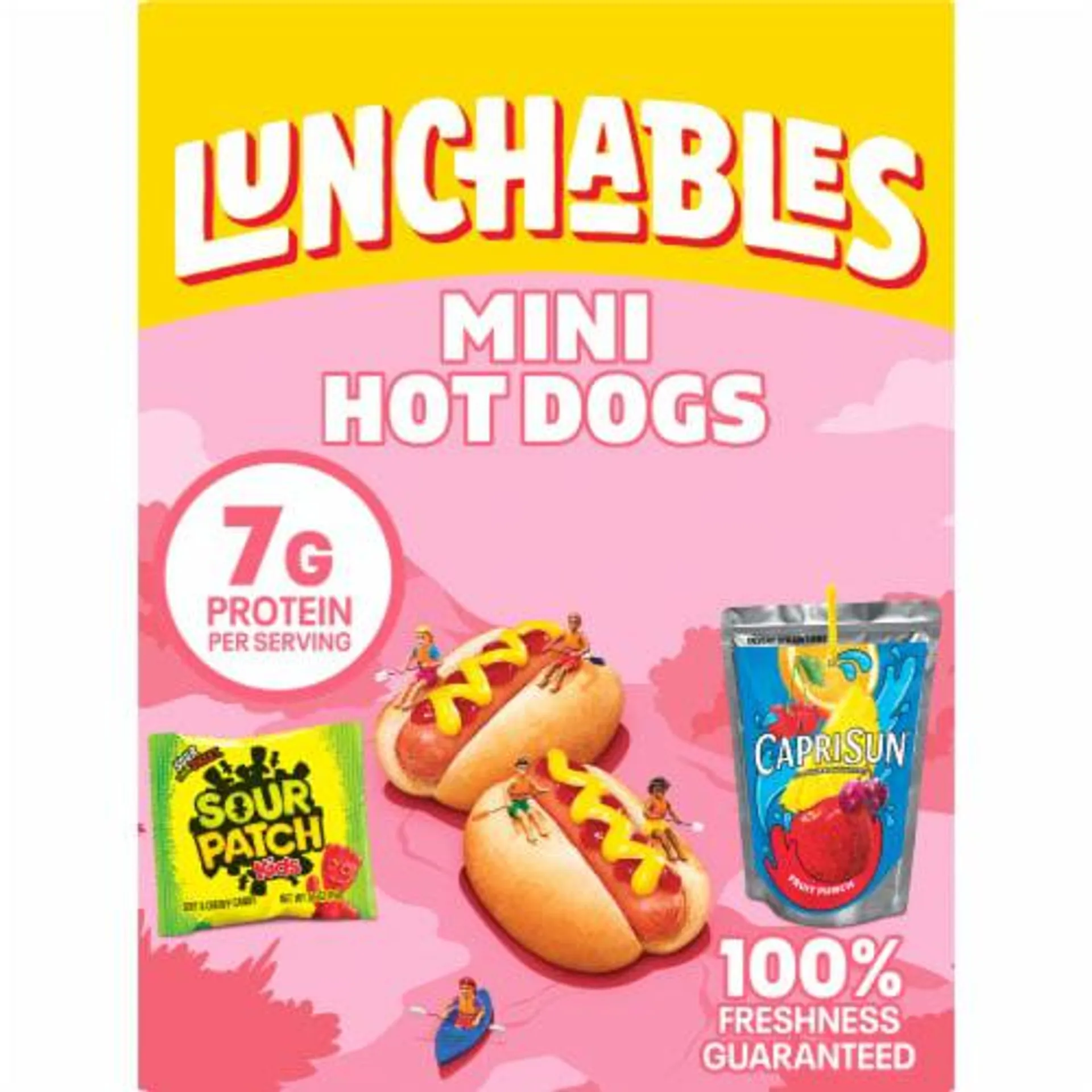 Lunchables Mini Hot Dogs with Capri Sun Drink & Sour Patch Kids Candy Kids Lunch Meal Kit