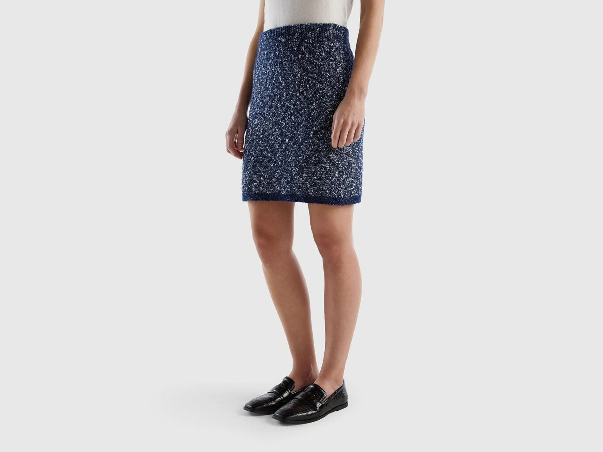Knit skirt with lurex