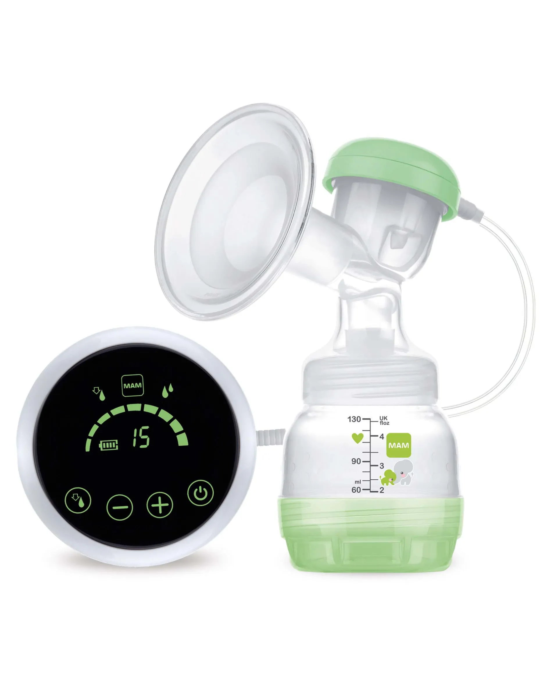 MAM Baby 2-in-1 Electric Single Breast Pump with Rechargeable Battery