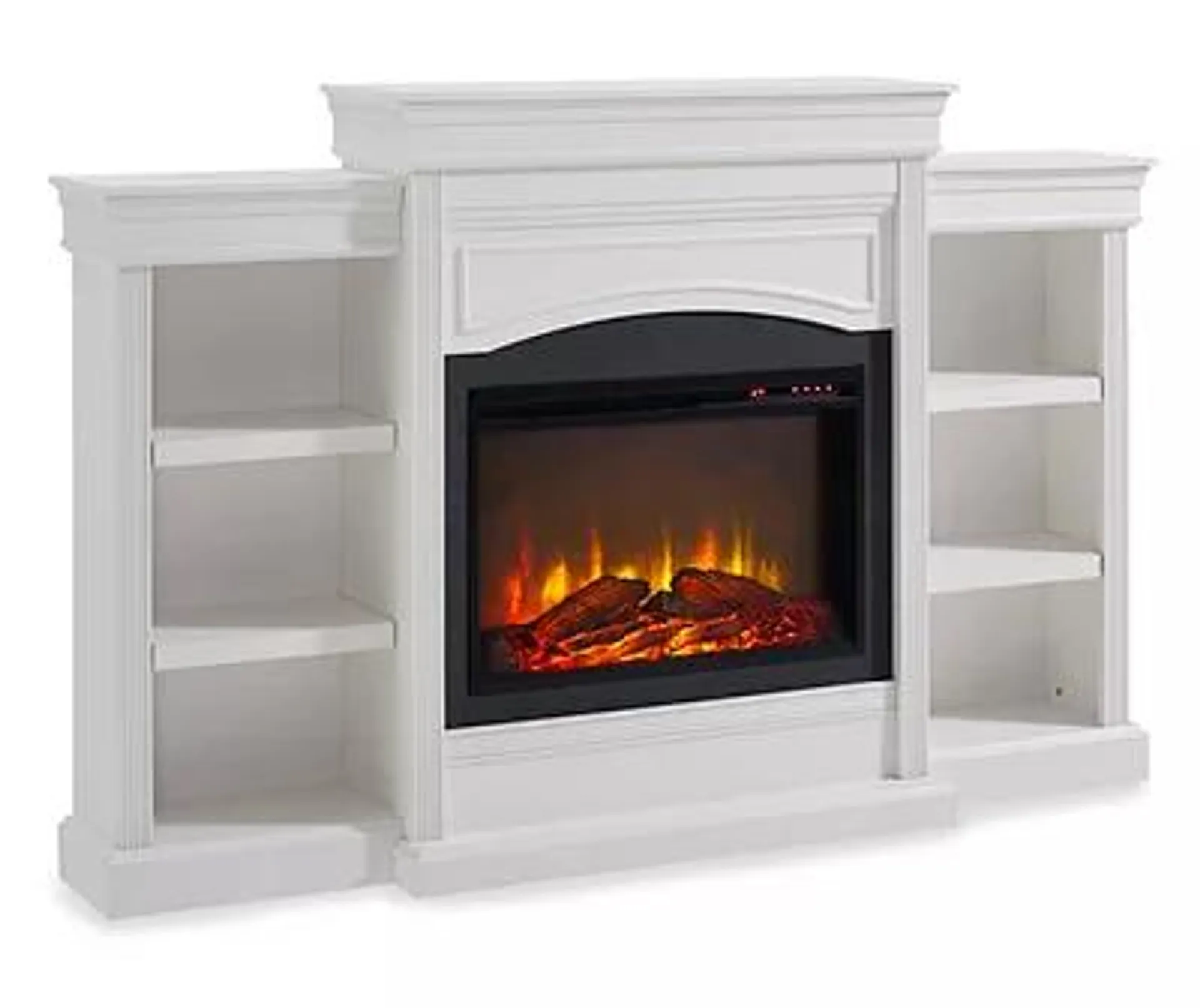 69" Shoreleaf White Mantel Electric Fireplace