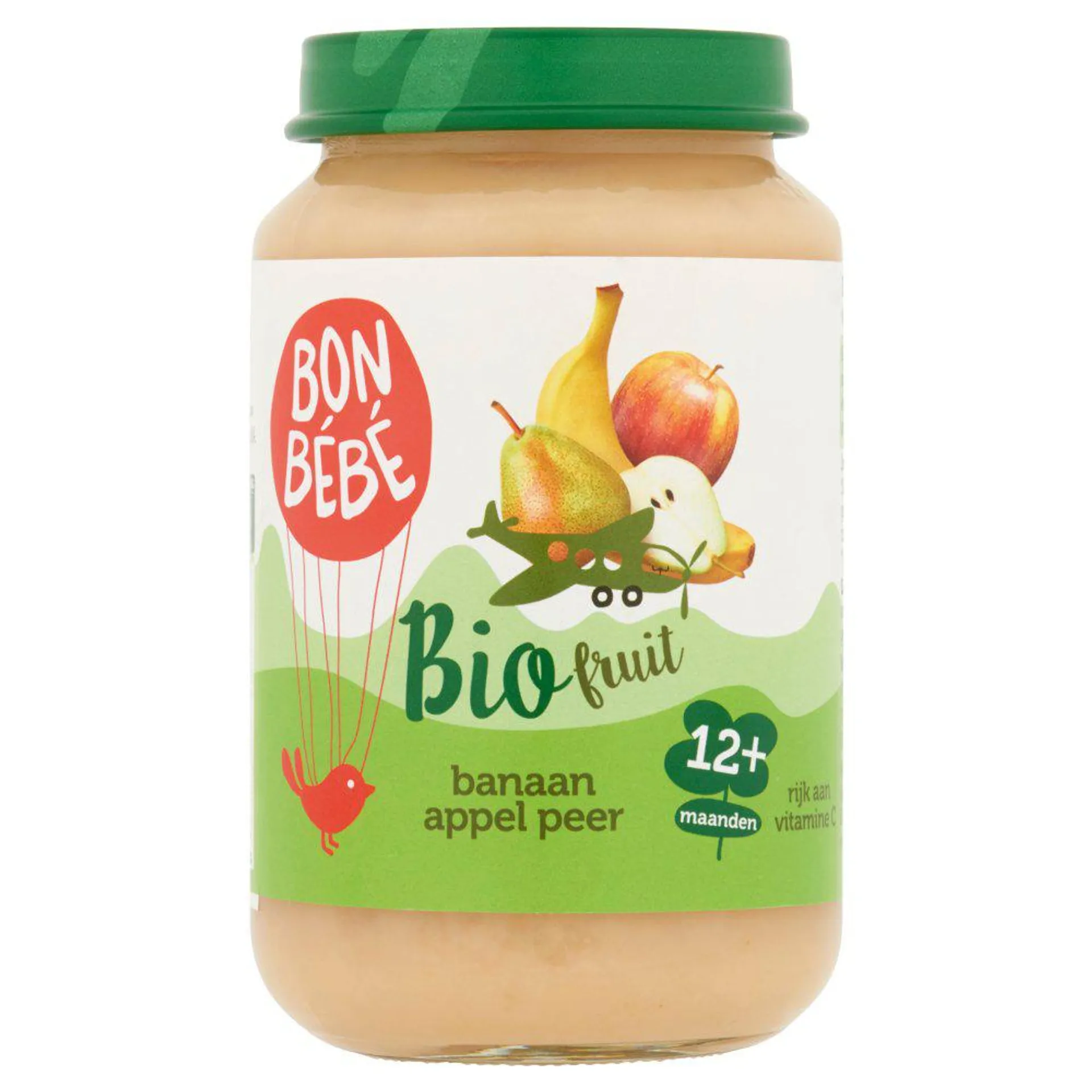 Bonbébé Bio Fruit Banaan Appel Peer 12+ Maanden 200 g