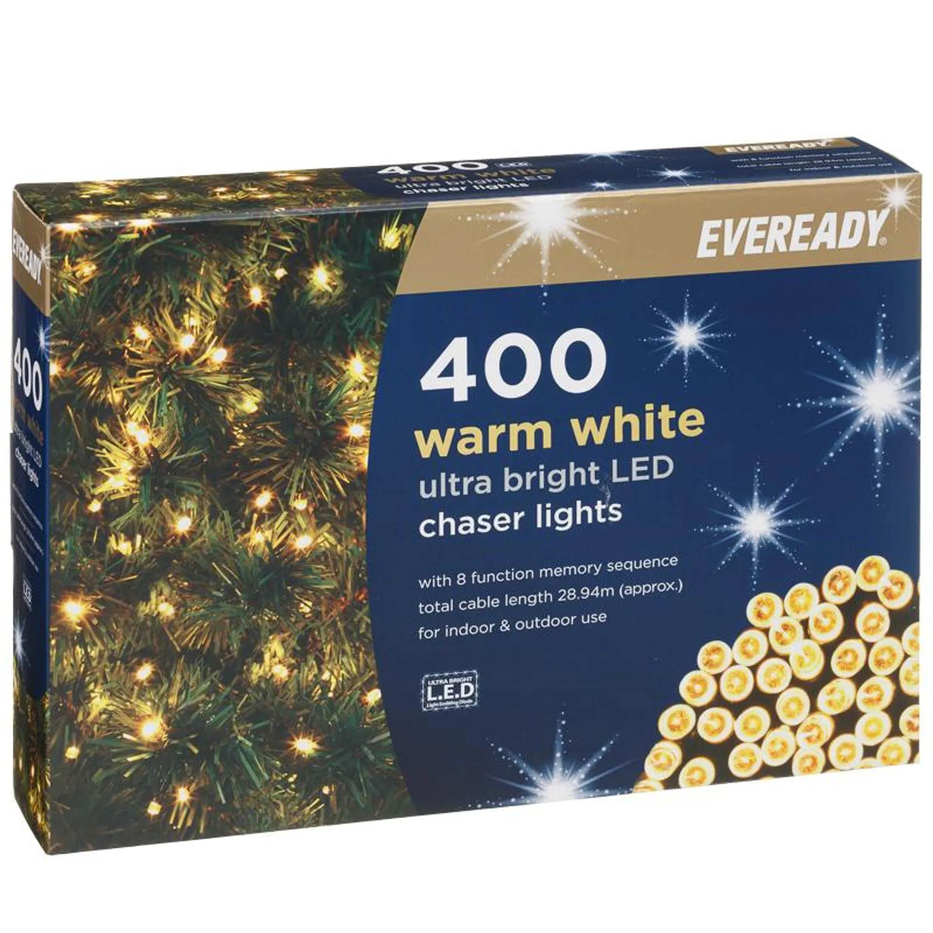 Eveready Ultra Bright LED Chaser Lights 400pk - Warm White