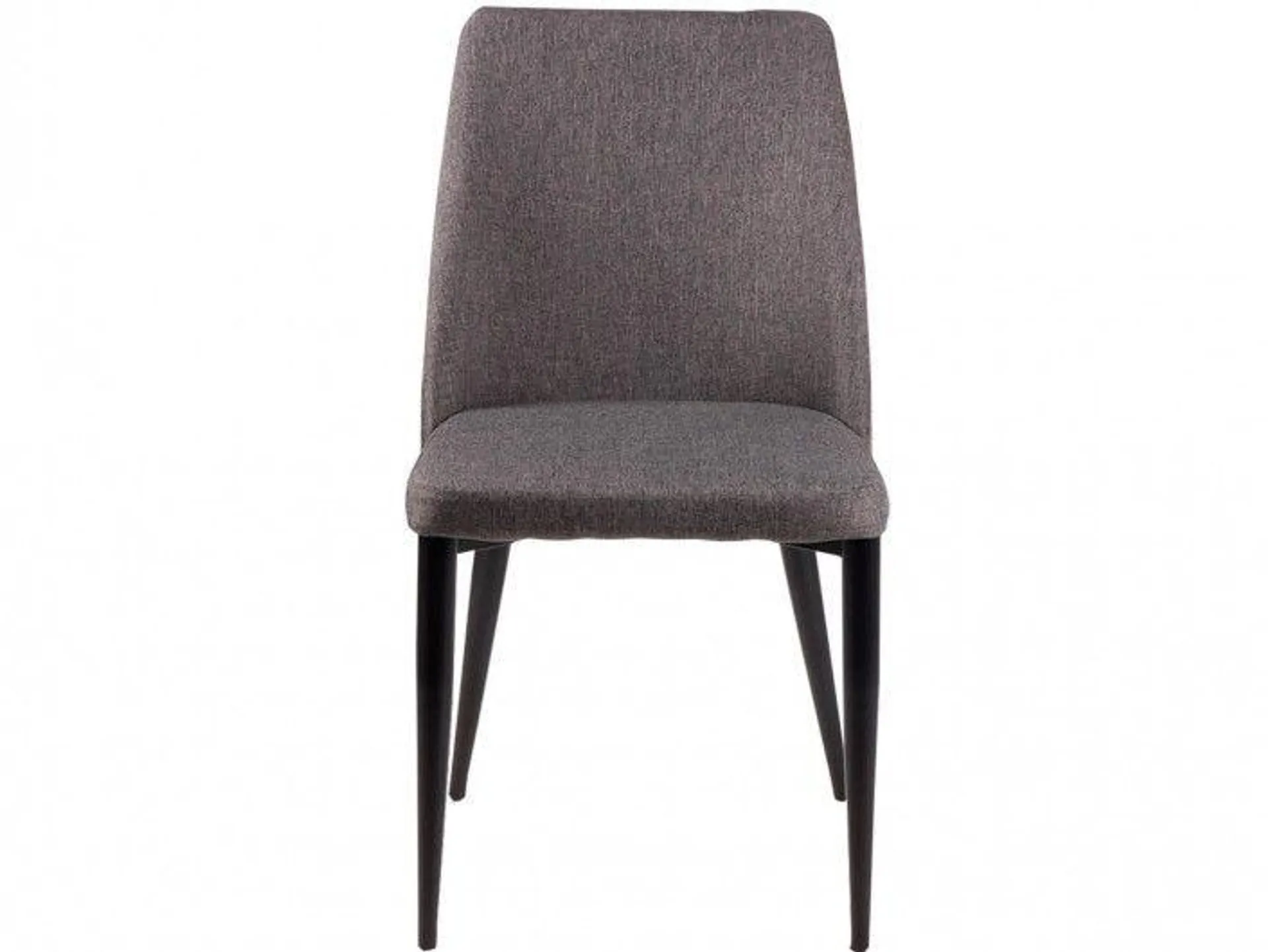 Pack 2 sillas de comedor tapizado gris oscuro y patas metálicas
