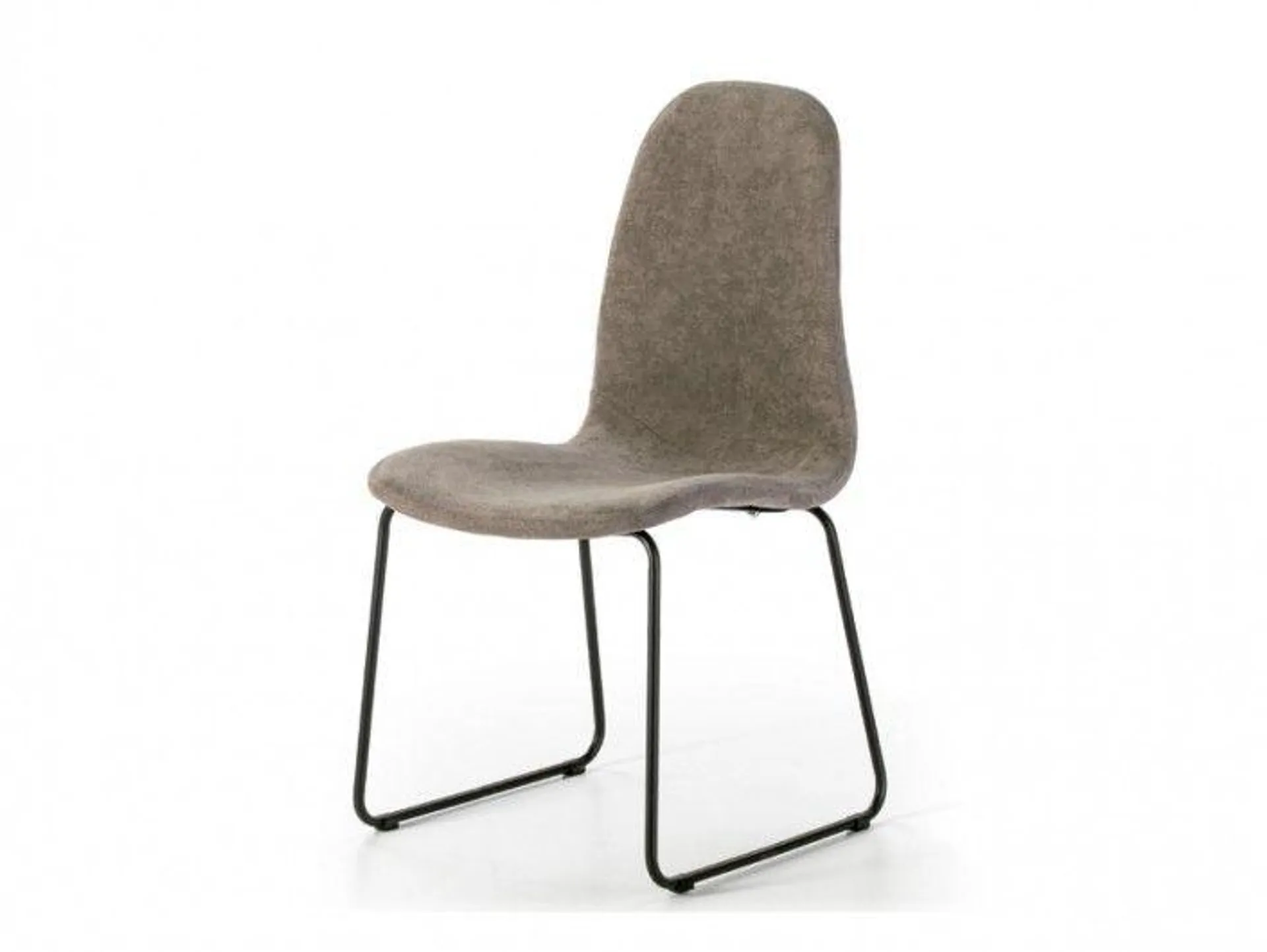 Pack 2 sillas de comedor tapizado gris y patas metálicas