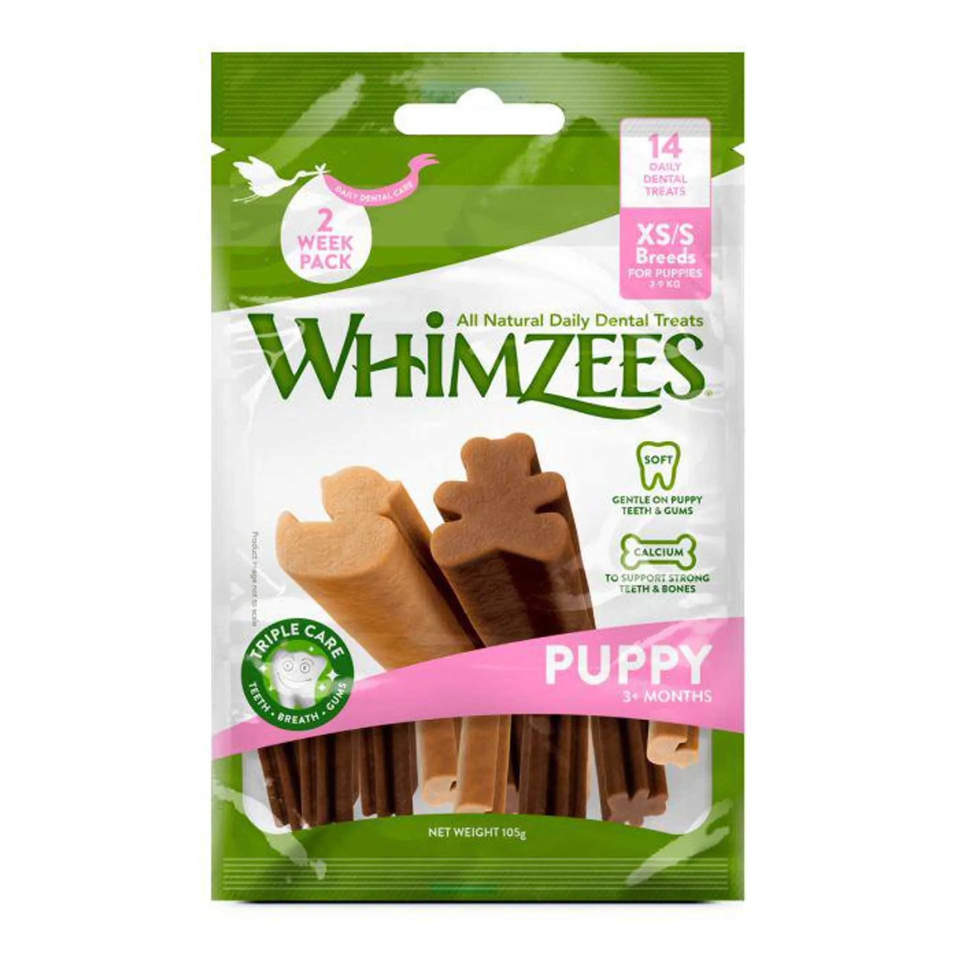 Whimzees Puppy Dental Chews X Small/Small - 14 pack