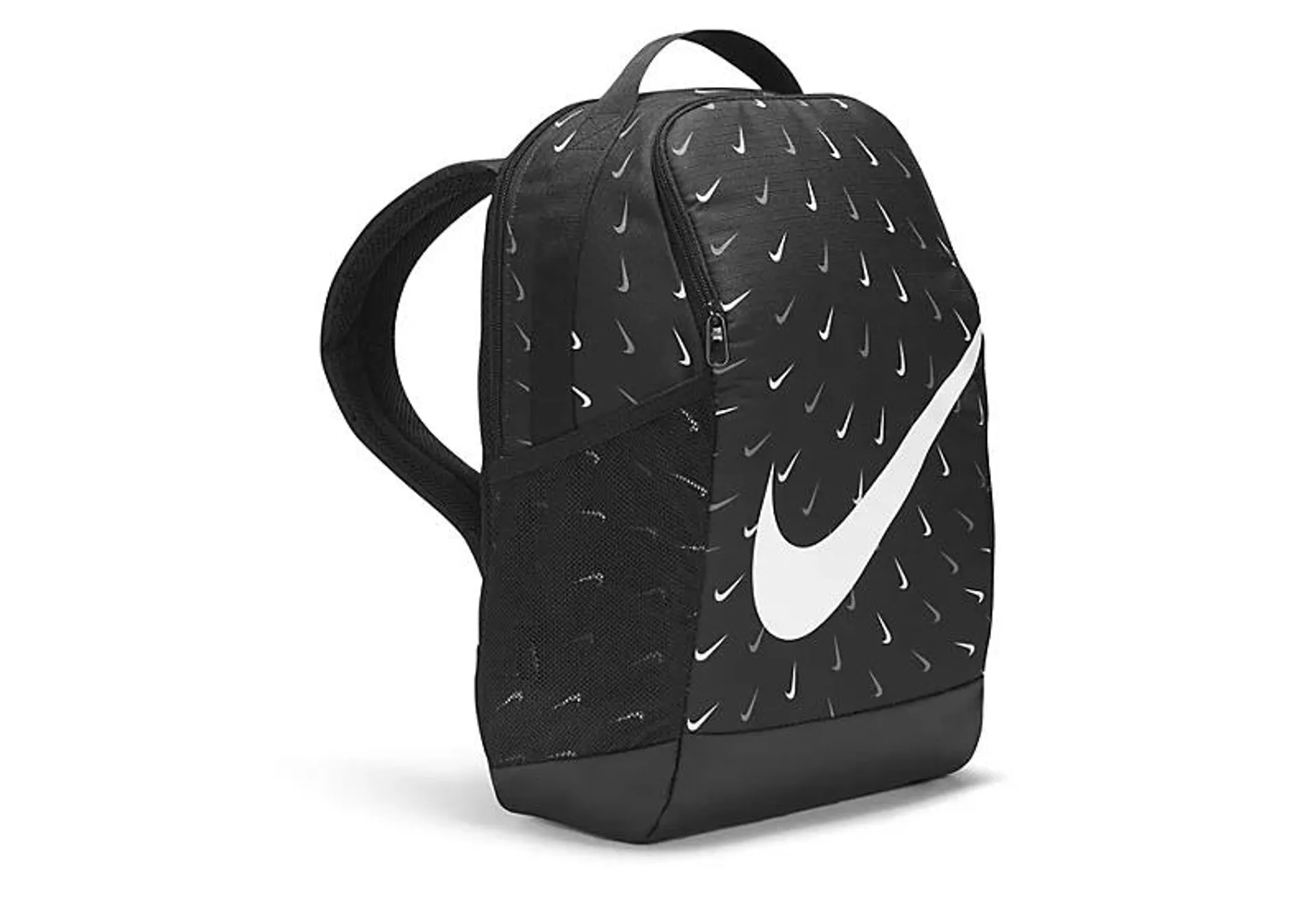 Nike Unisex Youth Brasilia All Over Print Swoosh Backpack - Black